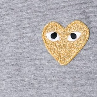 PLAY T-Shirt Damen grau gold Herz