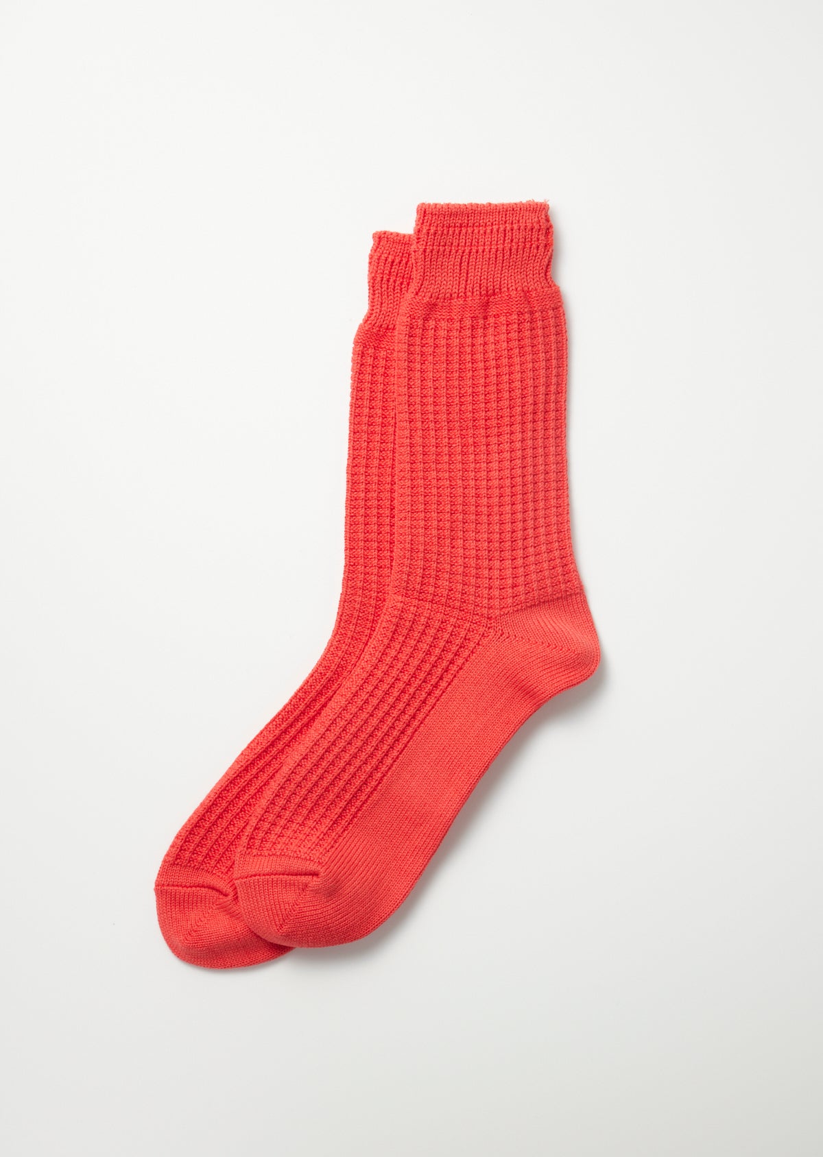Waffel Socken - coral red