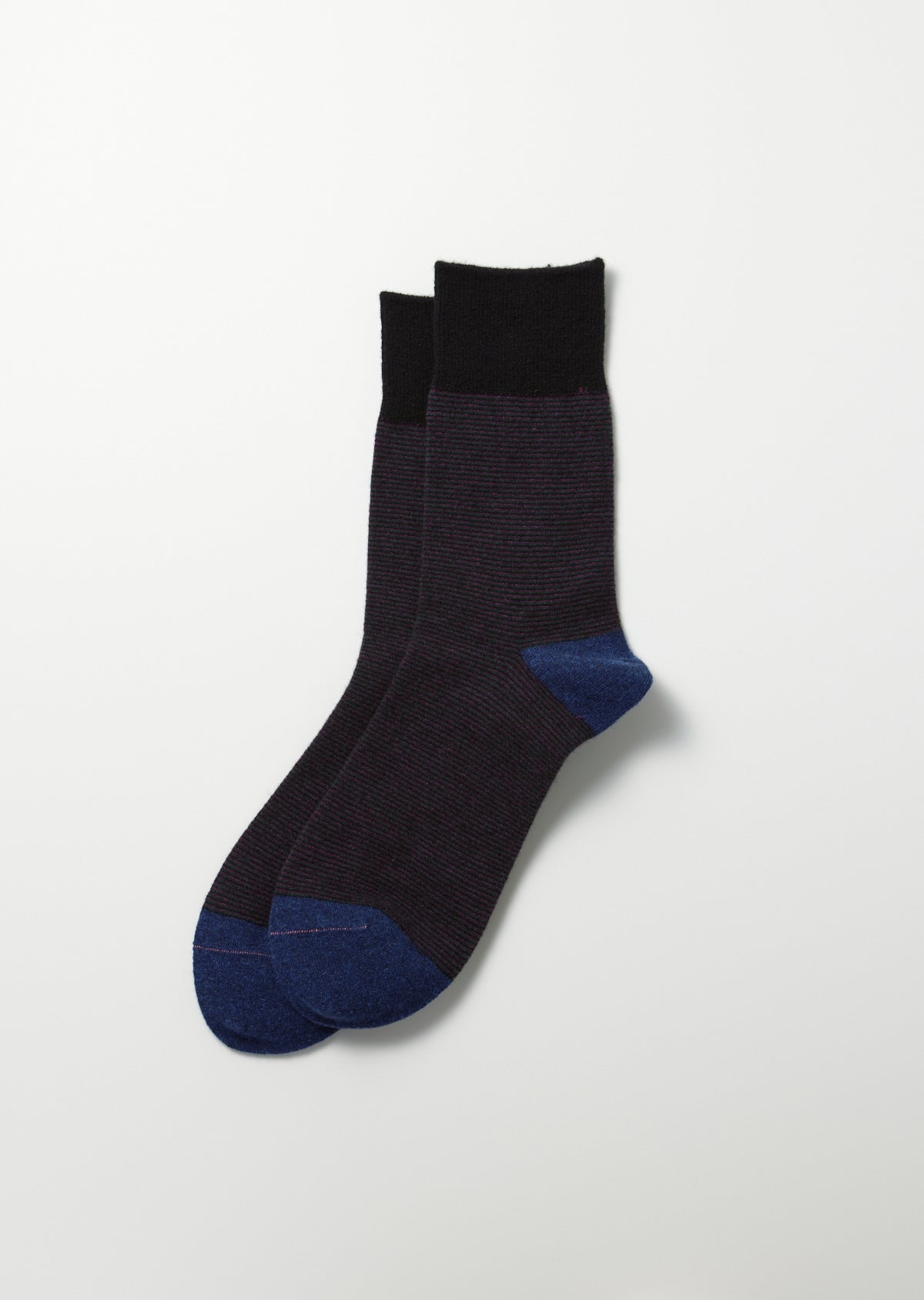 Retro Socken schwarz/d.blau