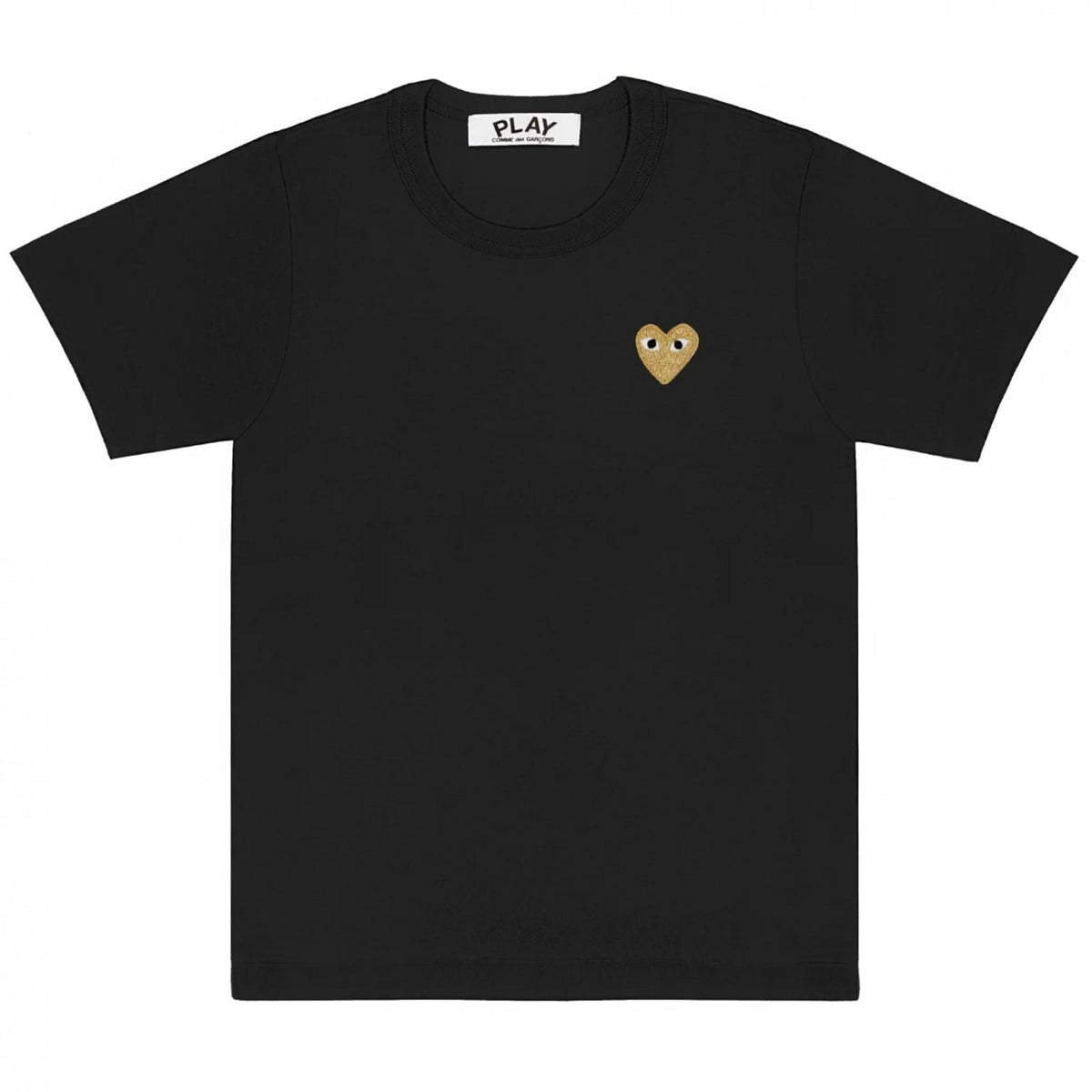 PLAY T-Shirt Herren gold Herz schwarz