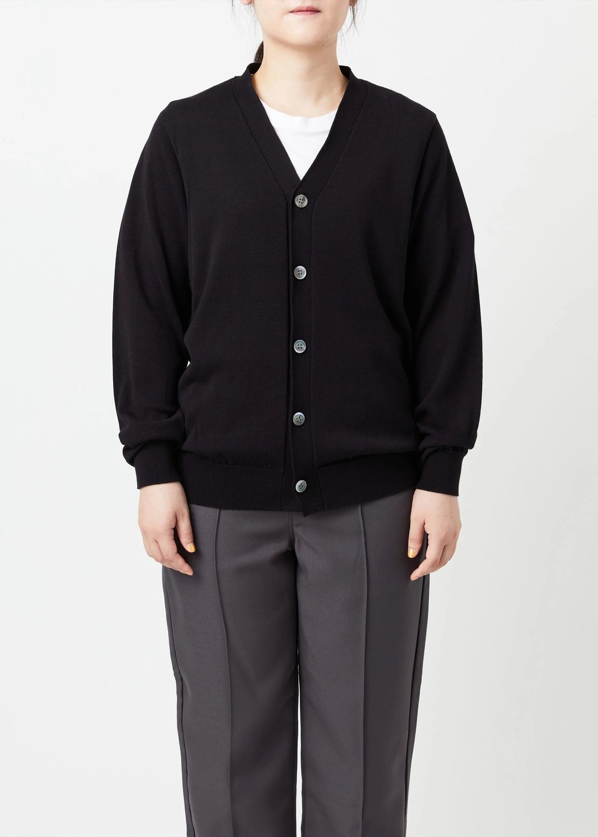 High twist Cotton Cardigan - navy