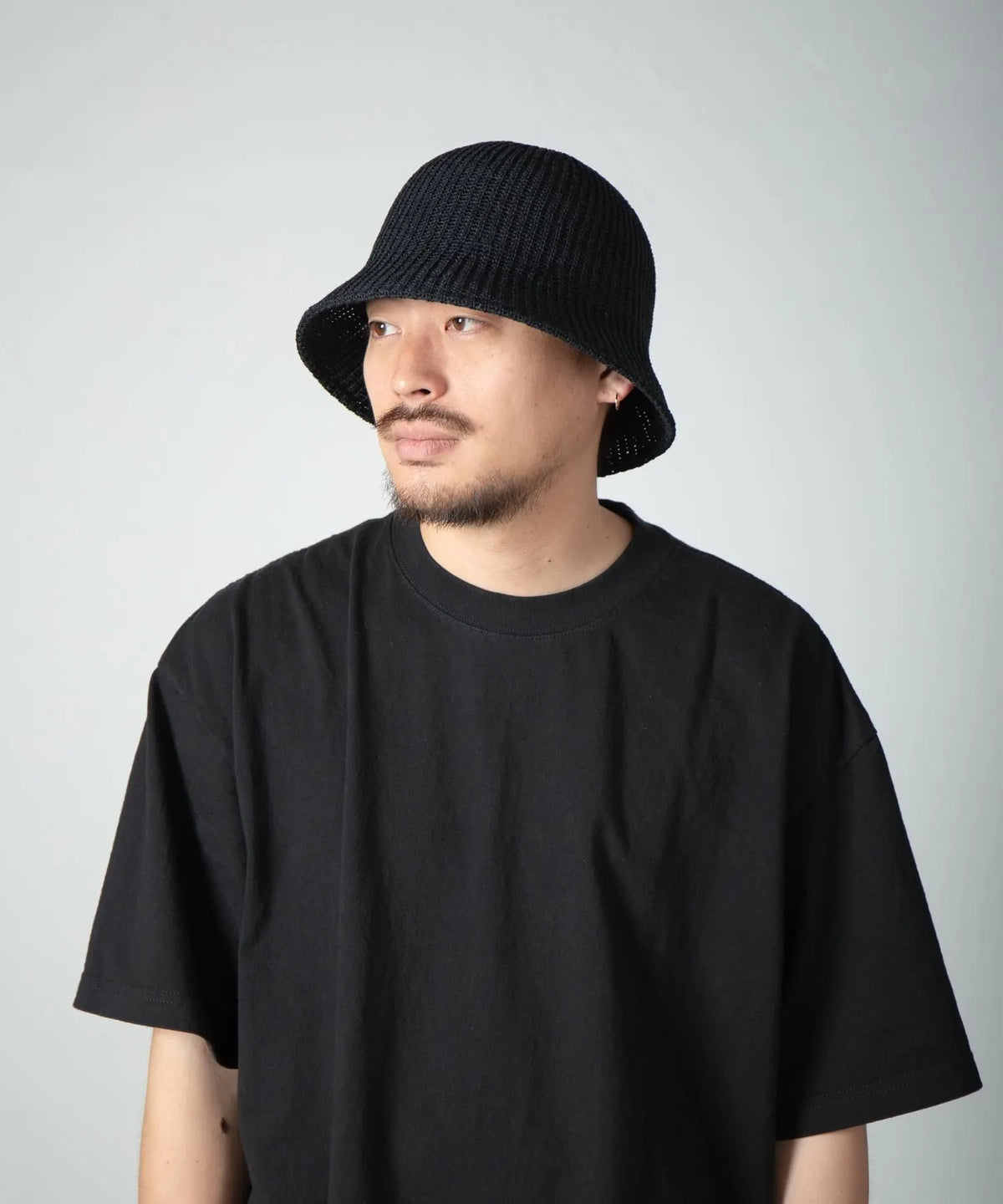 Knit Tulip Hat RL-25-1386 - schwarz