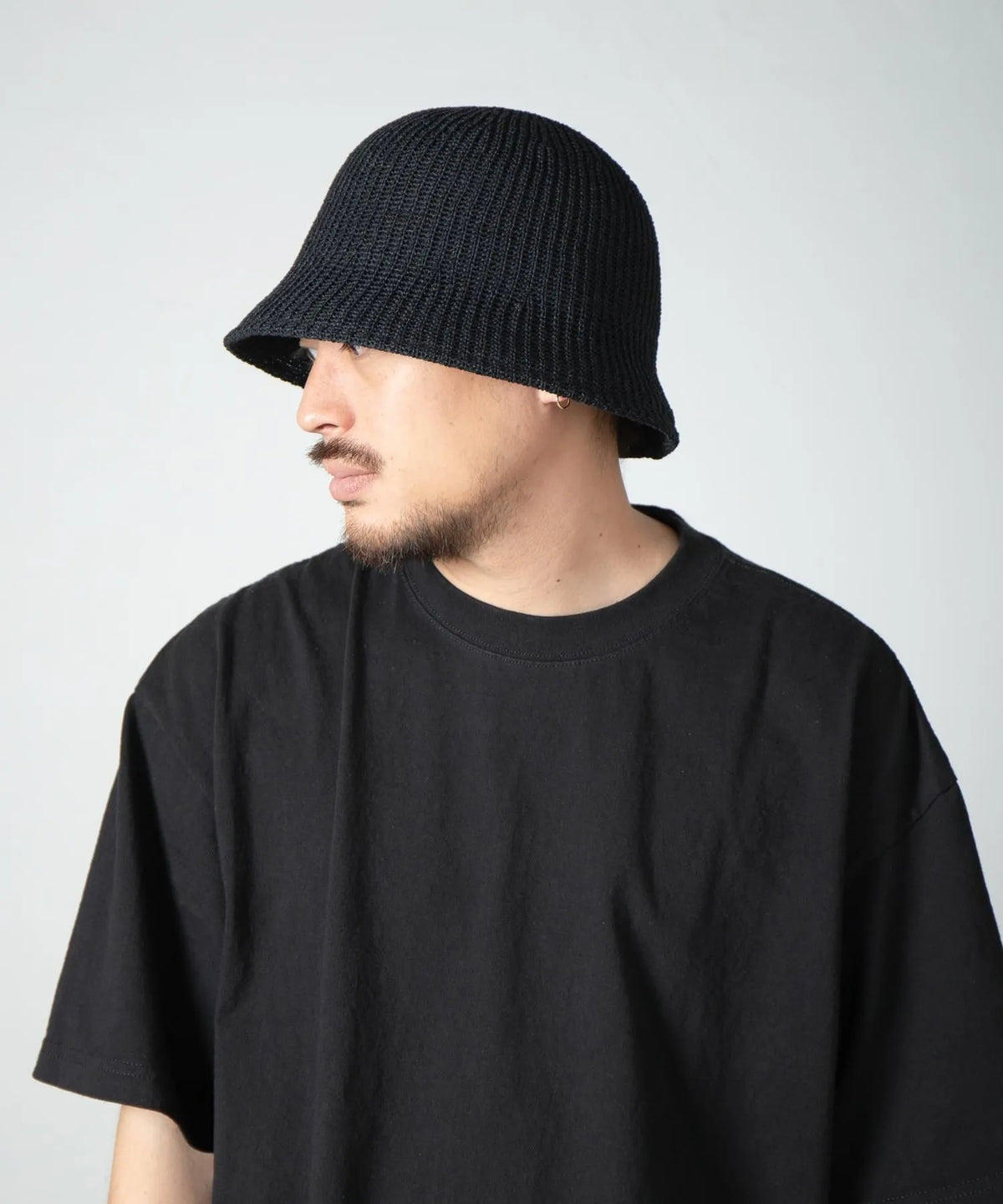 Knit Tulip Hat RL-25-1386 - schwarz