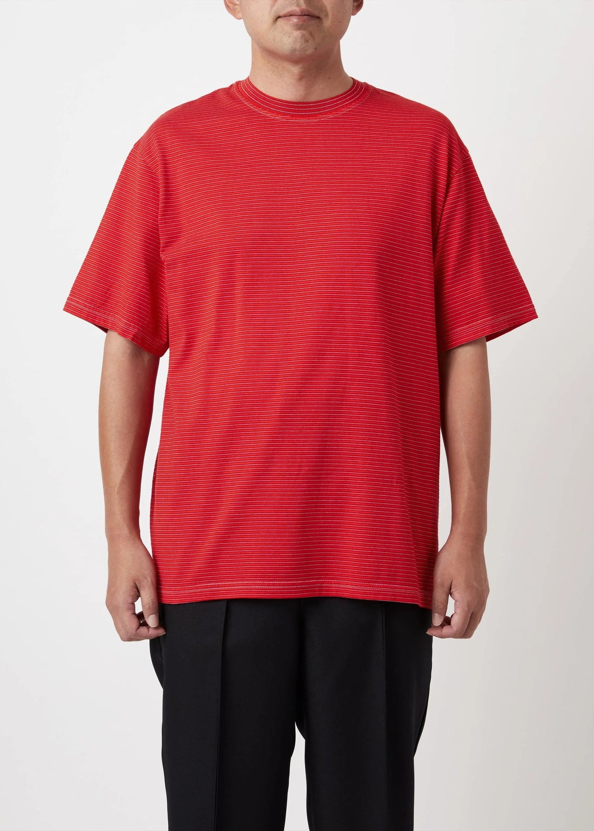 Basic T-Shirt shortsleeves - red/sax
