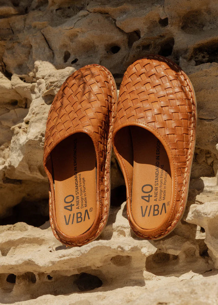 Roma Woven Leder - cognac braun