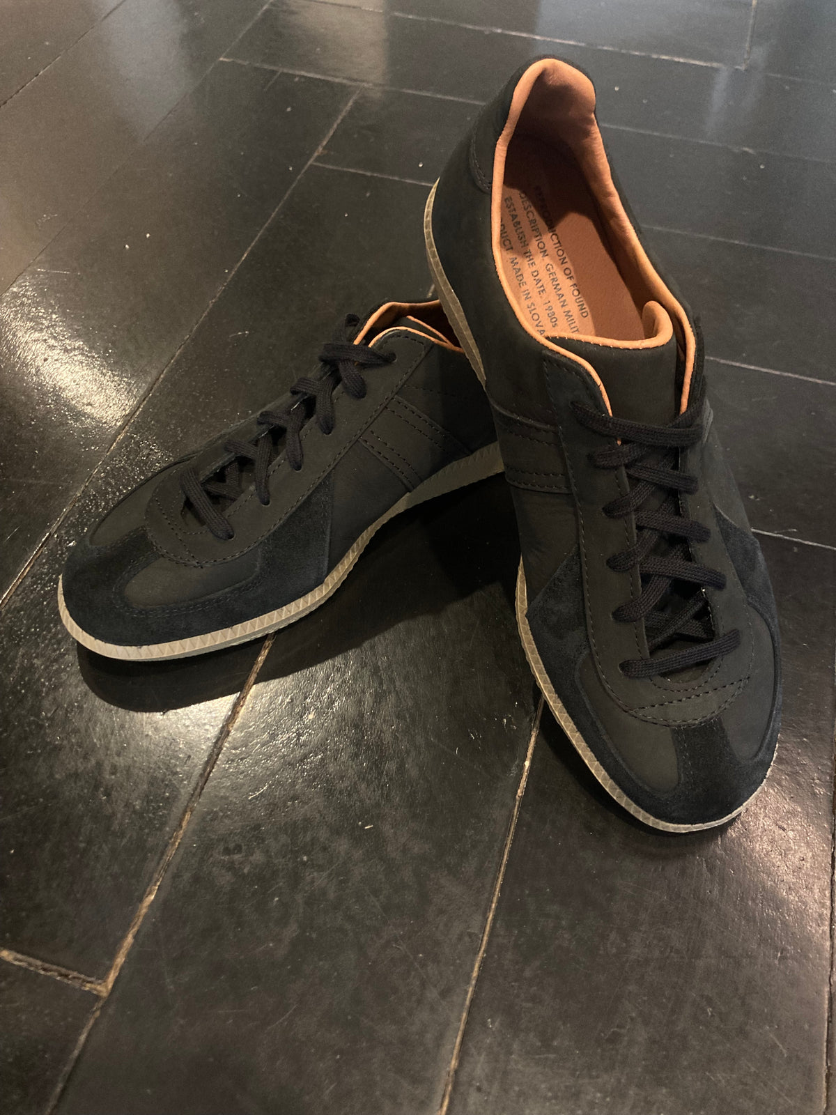 German Army Trainer - Black nubuk