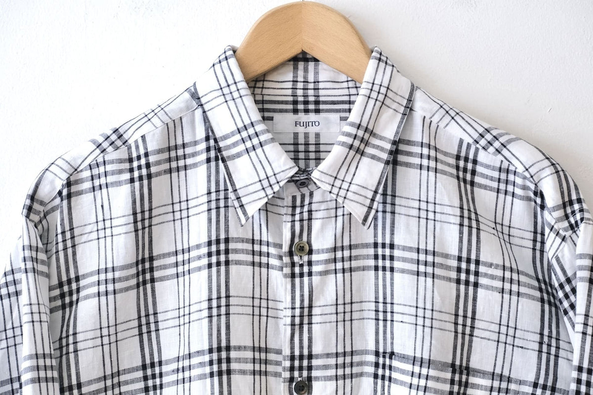 BS Shirt Hemd Karo - weiss/schwarz