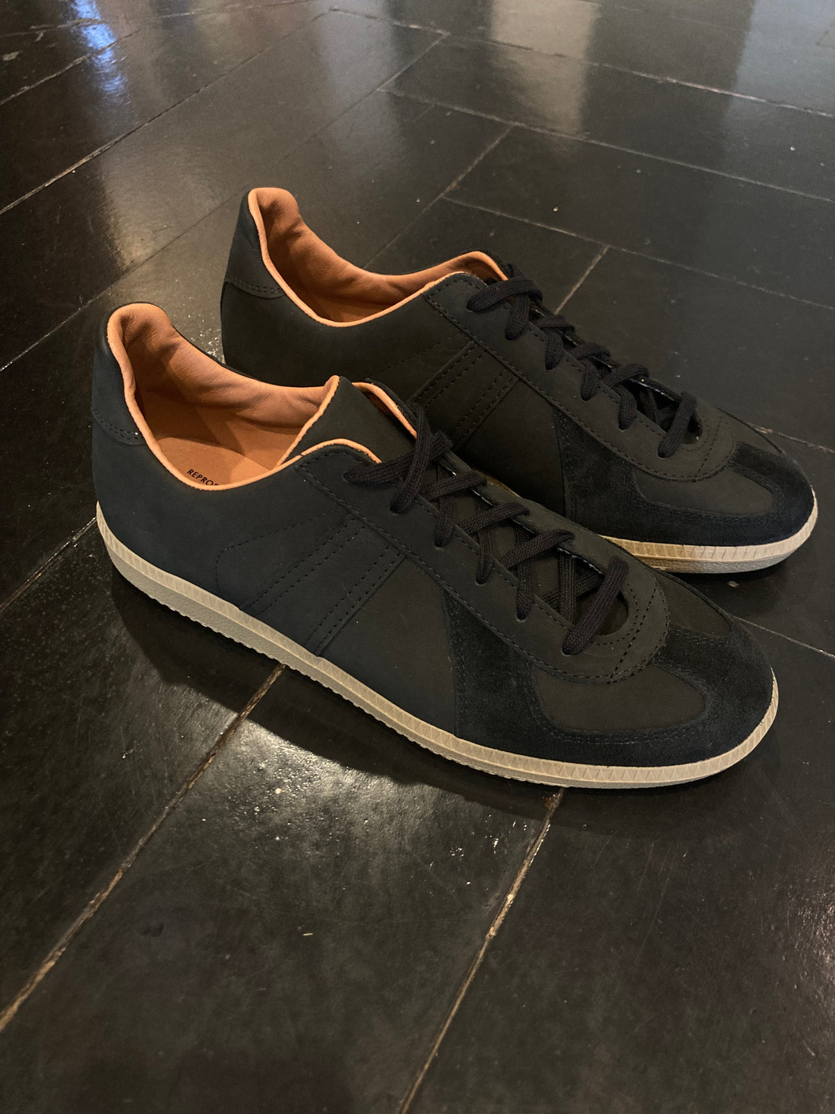 German Army Trainer - Black nubuk