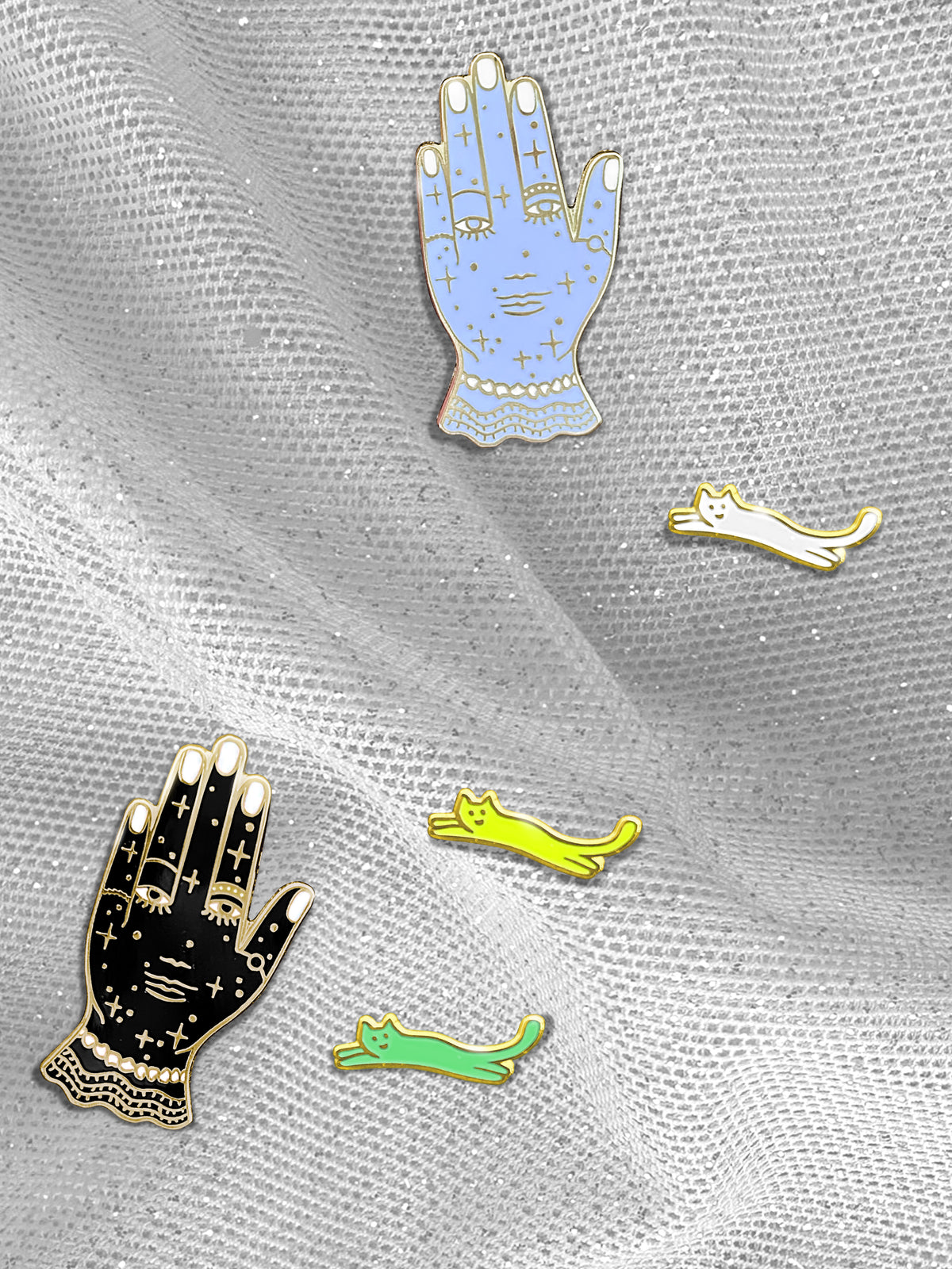 Pin Handlungs Hand - lila