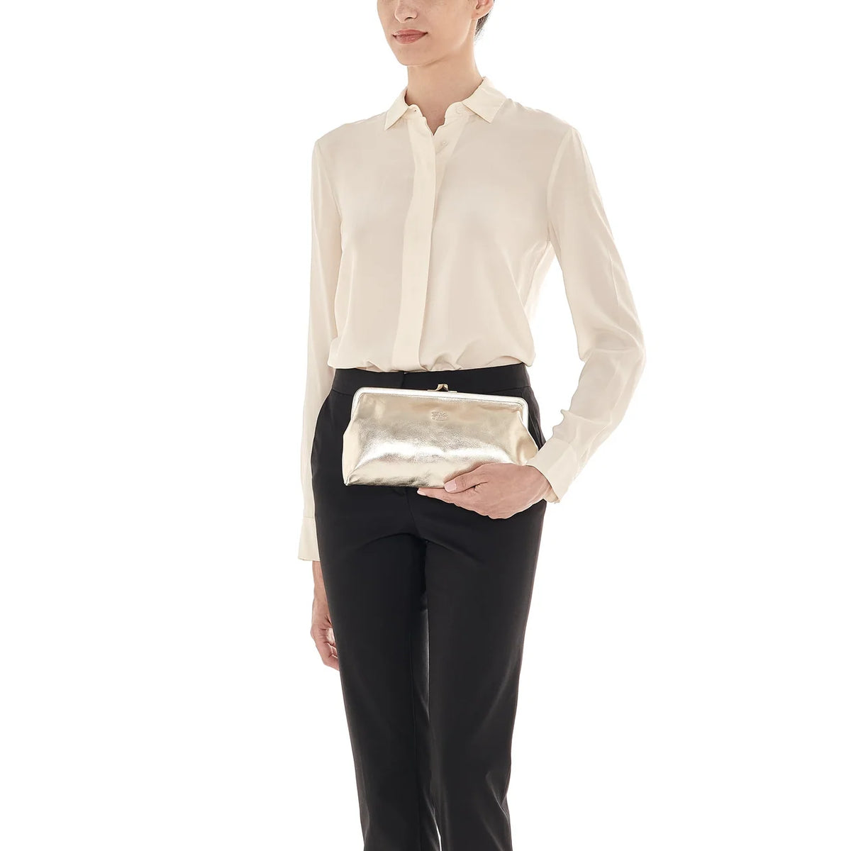 Clutch Bag Manuela - metallic platinum
