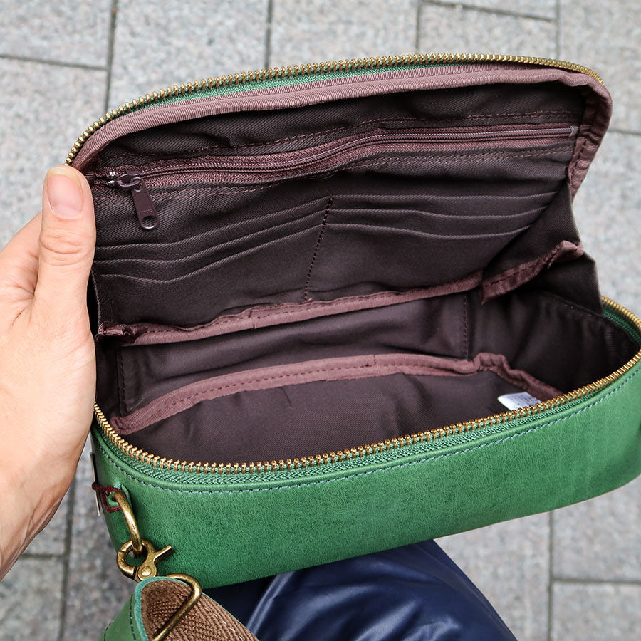 LGRN Leder Pochette - orangerot