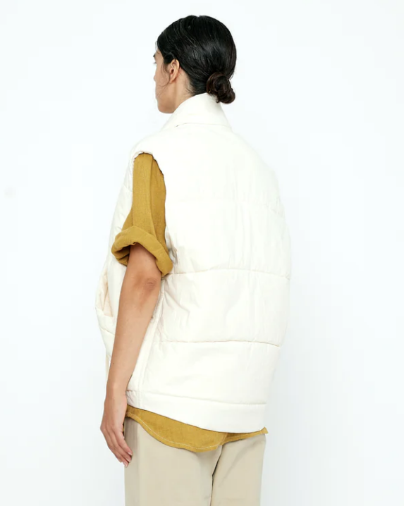 Unisex Puffer Vest off-white