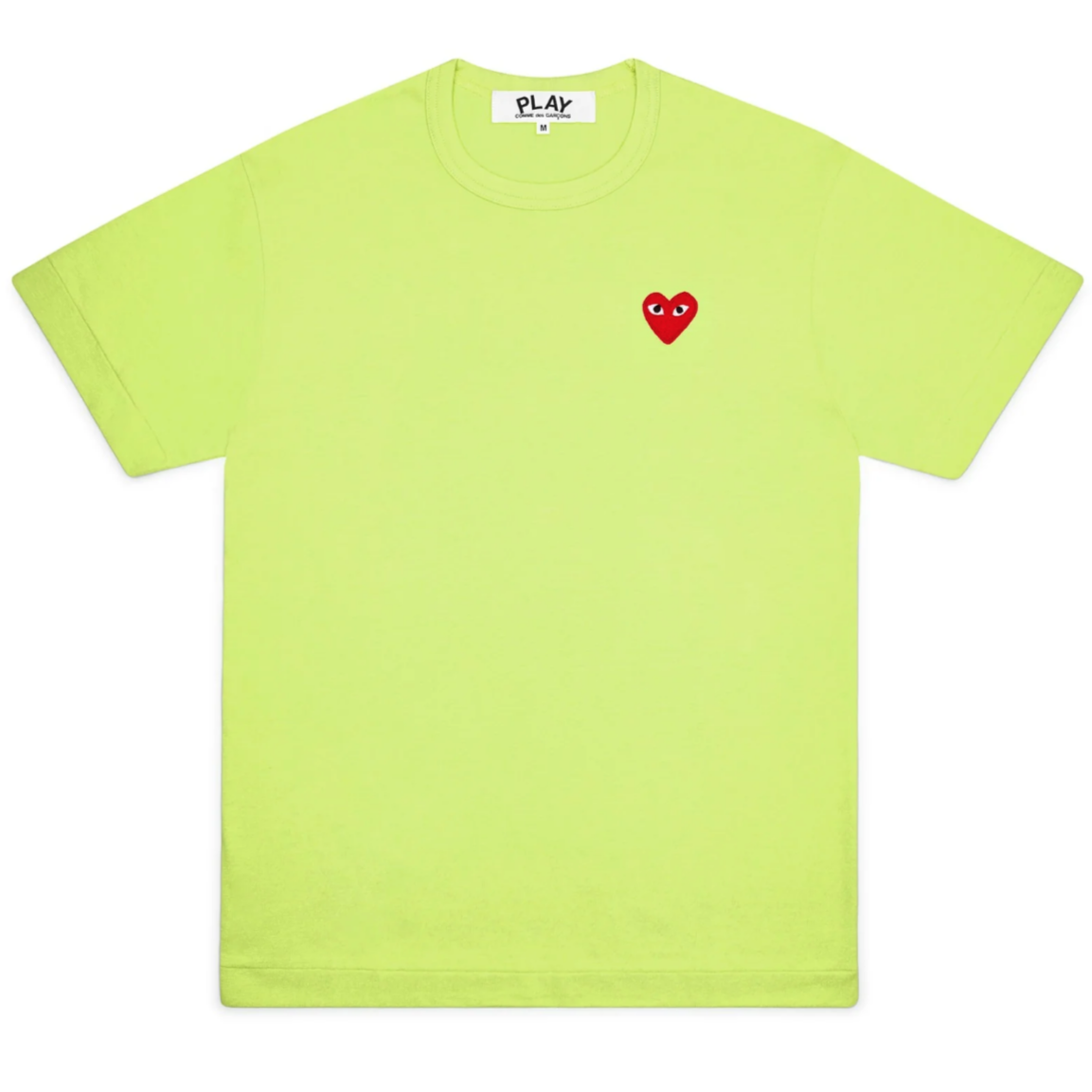 PLAY T-Shirt Damen neongrün Herz rot