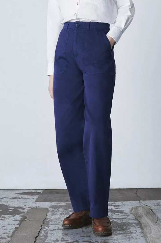 Gabardine Workwear Hose Damen blue