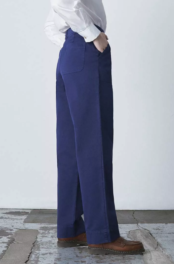 Gabardine Workwear Hose Damen blue