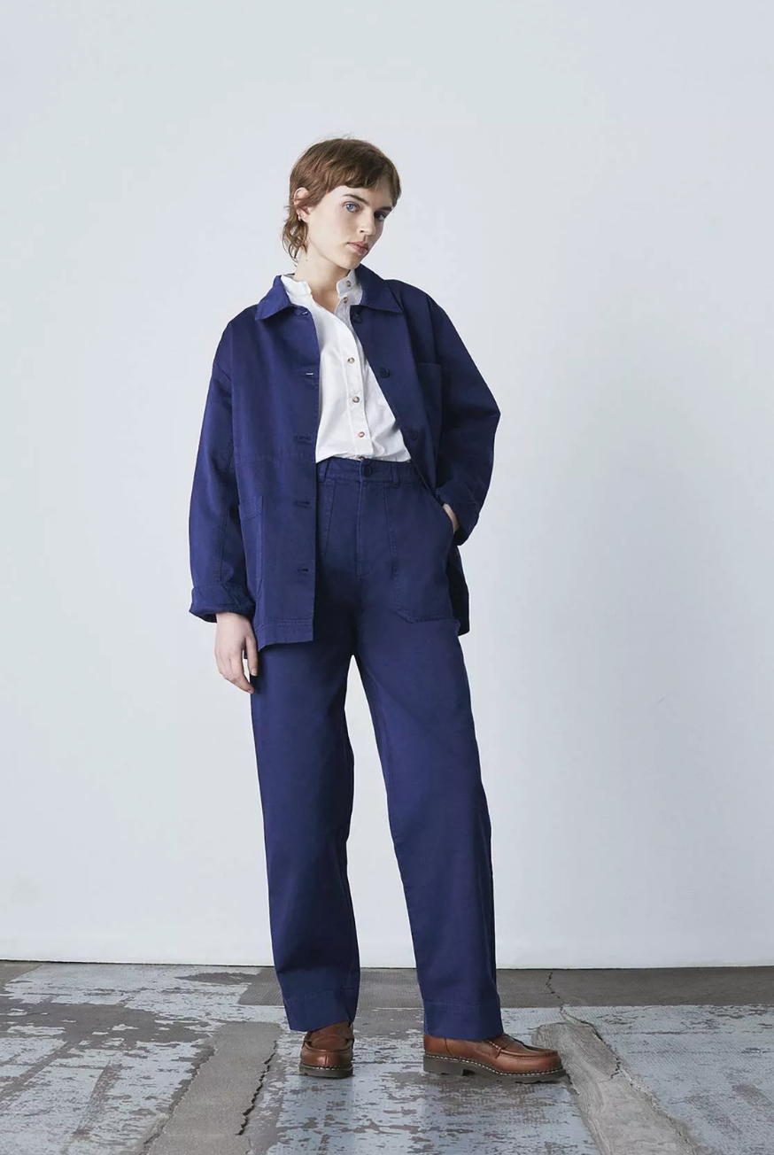 Gabardine Workwear Hose Damen blue