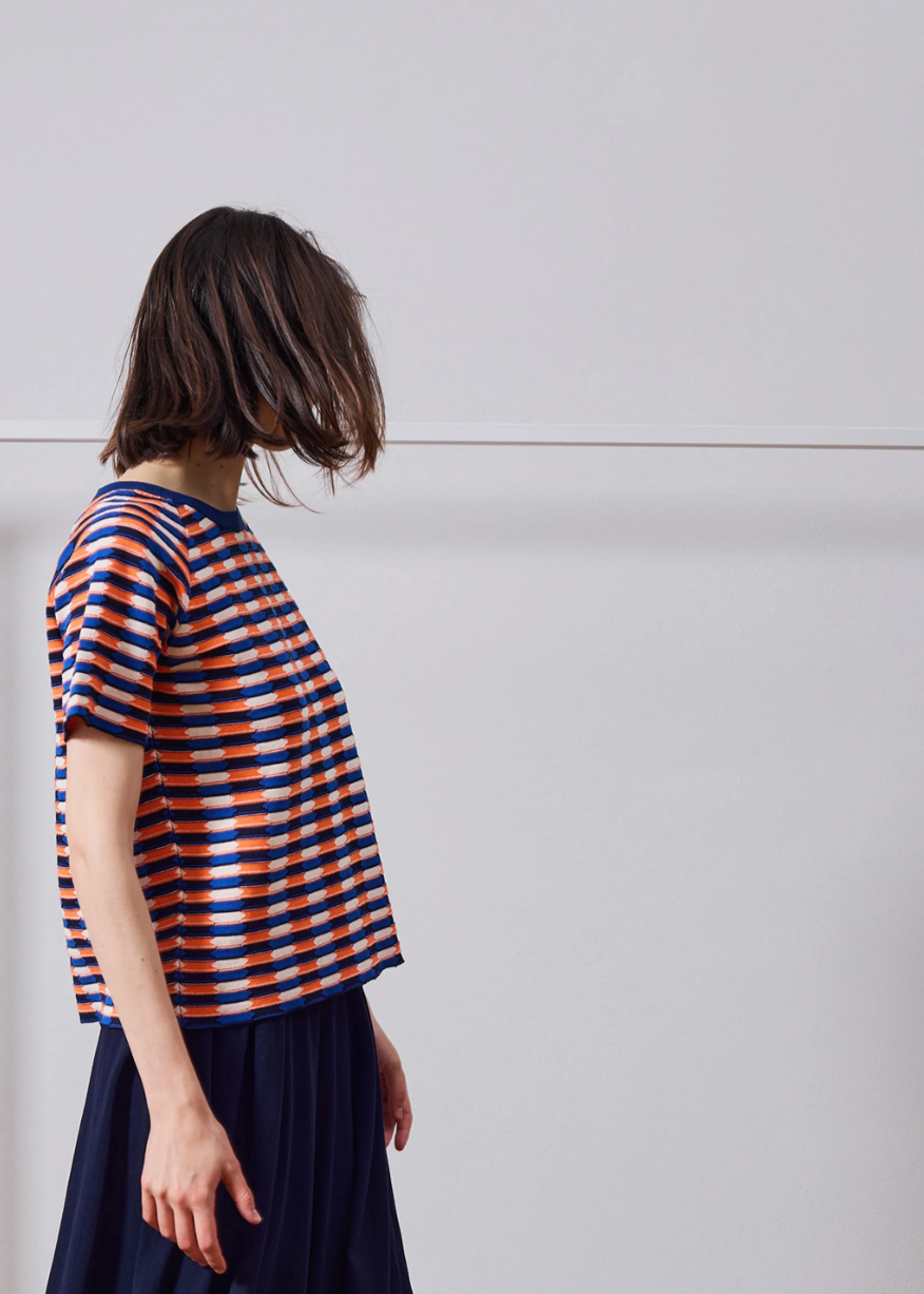 Shirt freccette - navy/meringa/corallo
