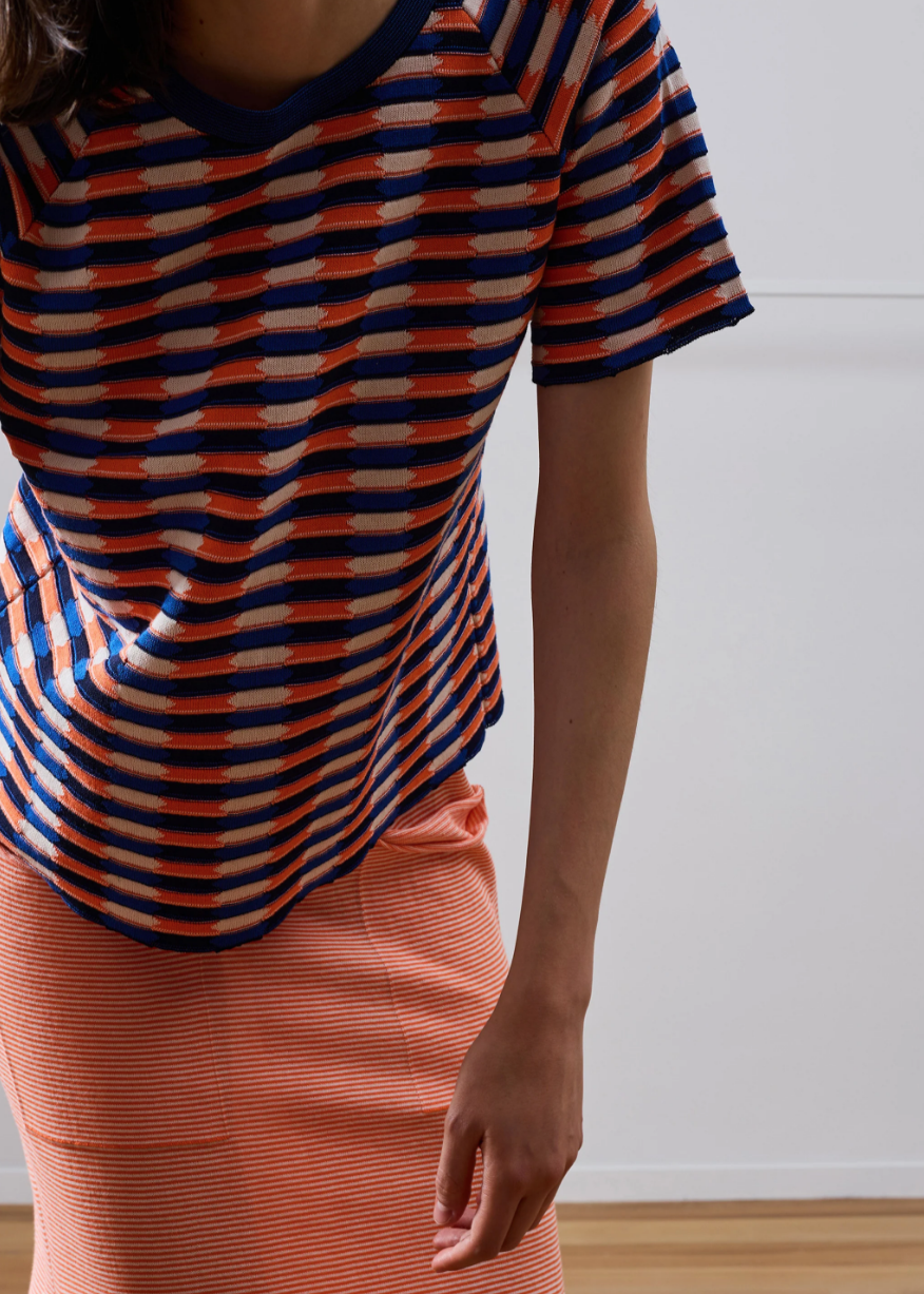 Shirt freccette - navy/meringa/corallo