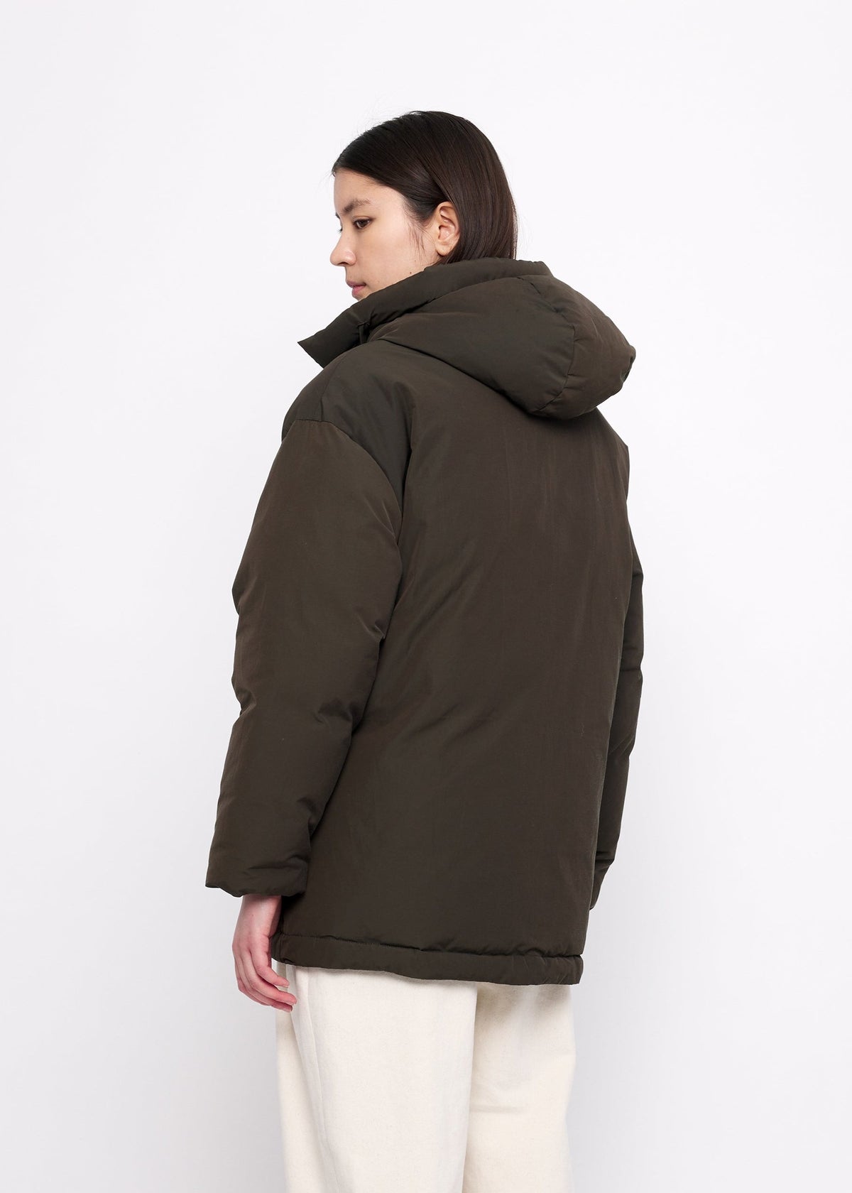 Unisex Hooded Puffer - olivebraun