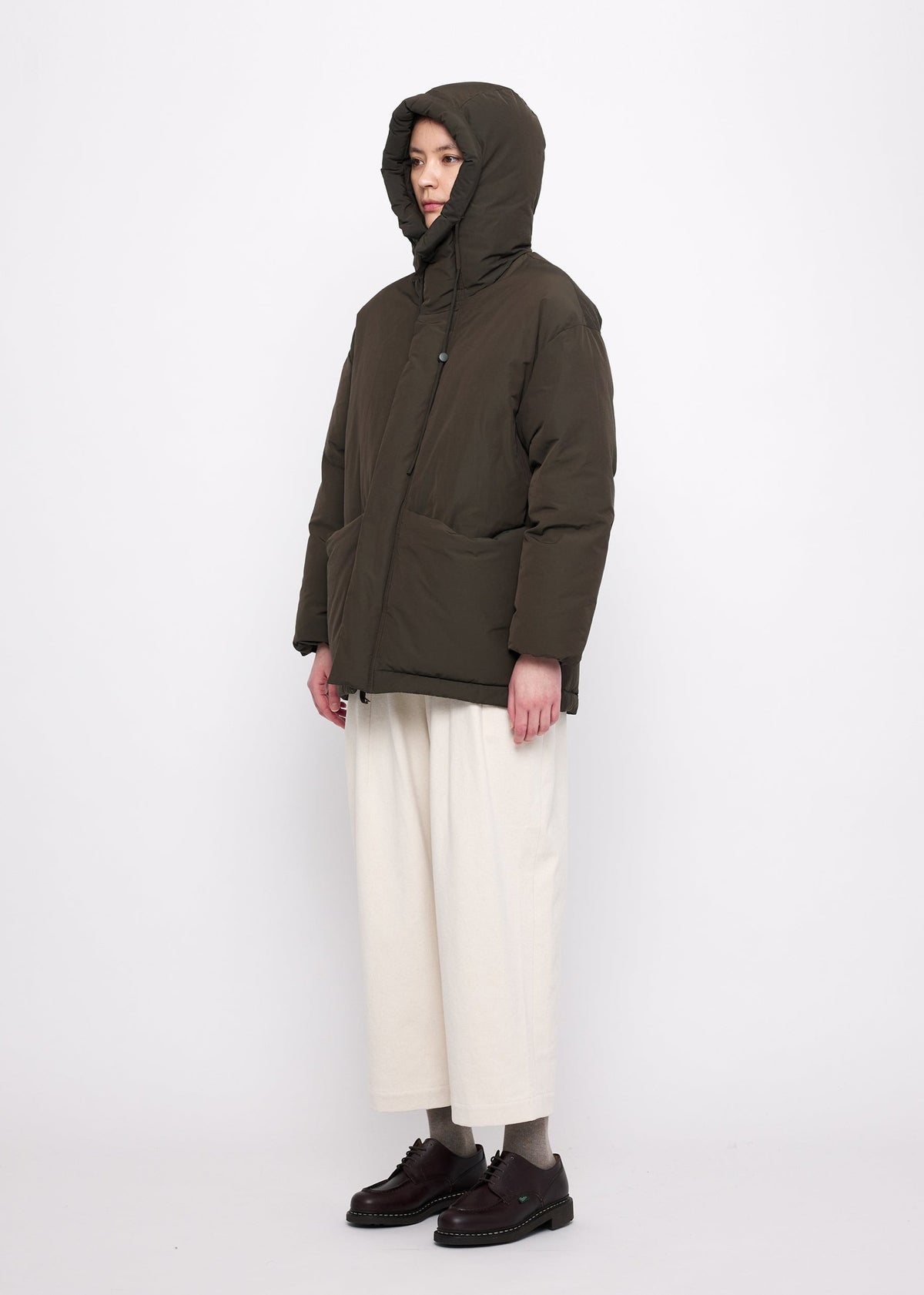 Unisex Hooded Puffer - olivebraun