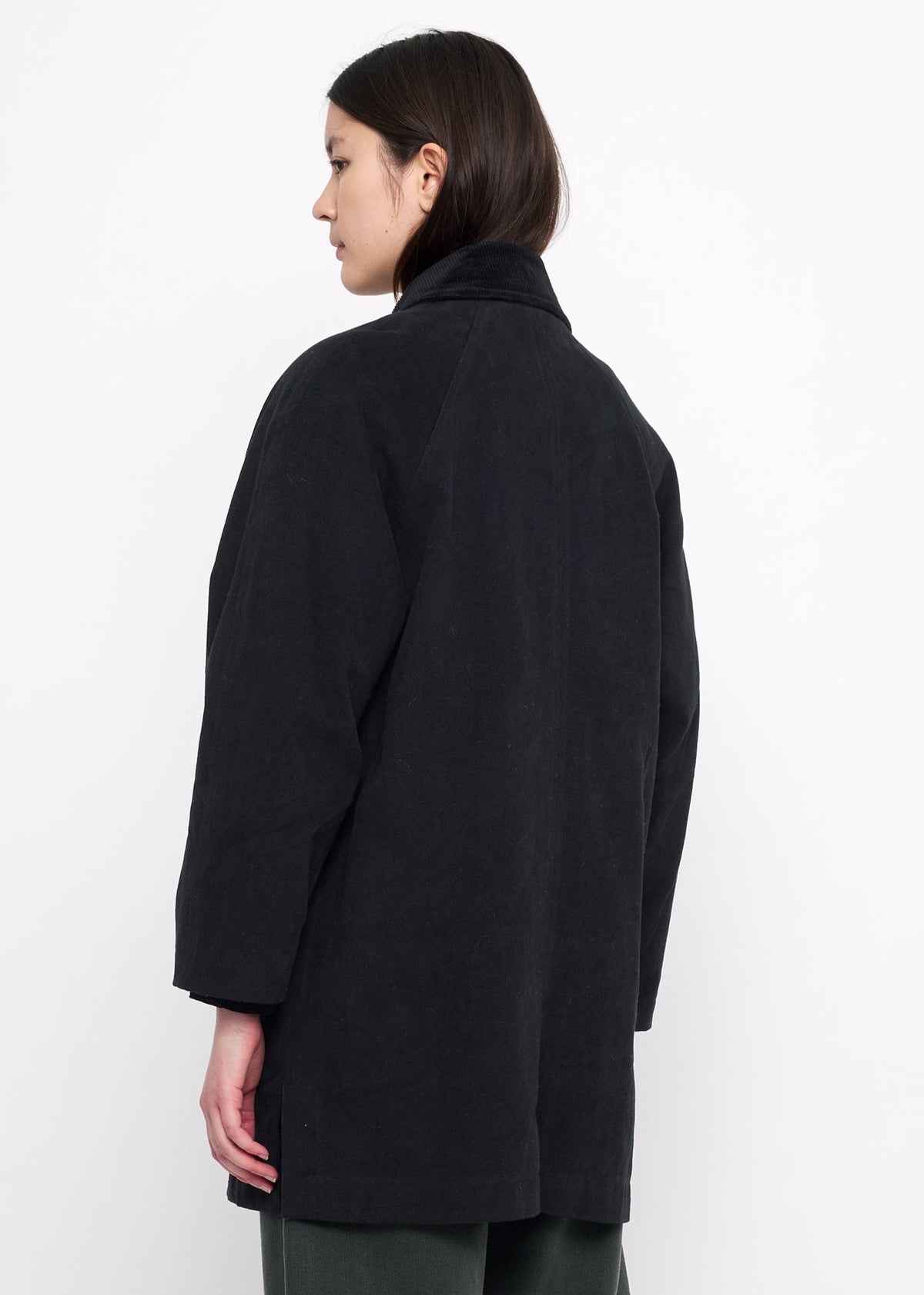 Unisex Mid-Length Duster Coat - schwarz