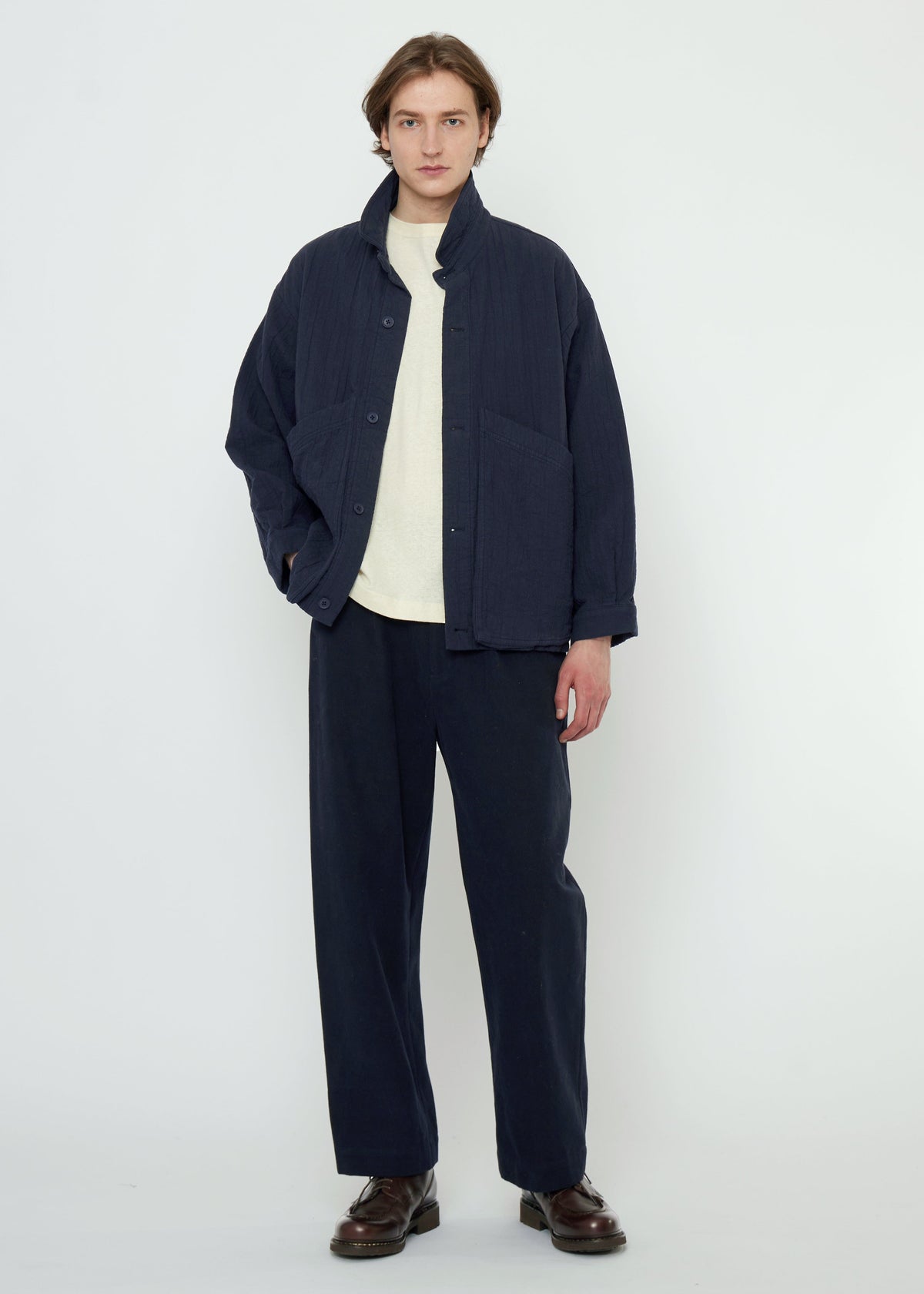 Unisex Curve Legged Hose - navyblack