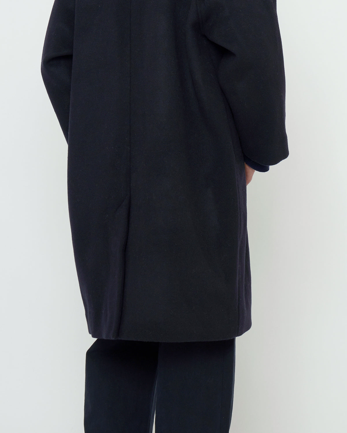 Unisex Duster Wollmantel - navyblack