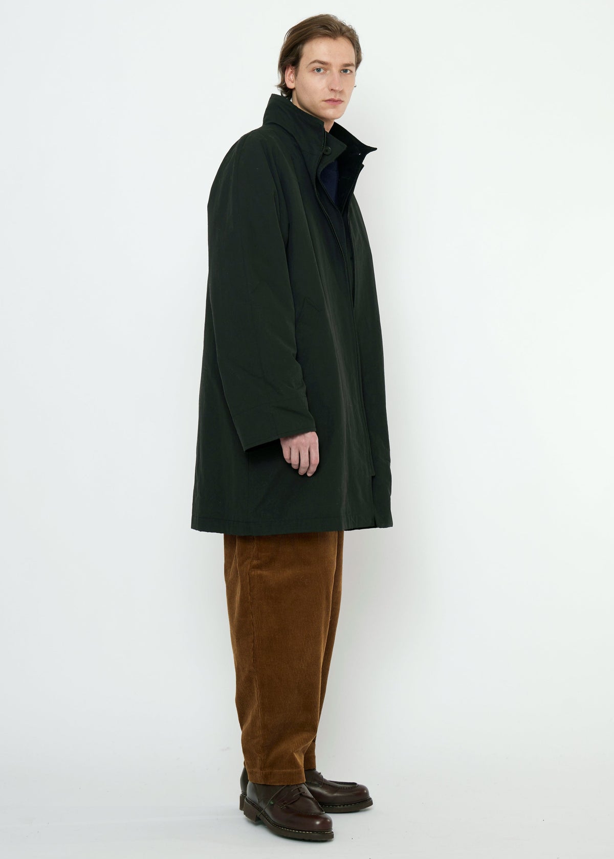 Double Collar Overcoat - schwarz