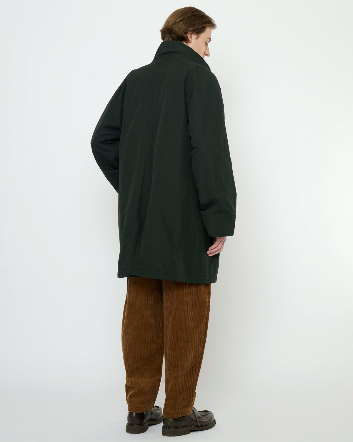 Double Collar Overcoat - schwarz