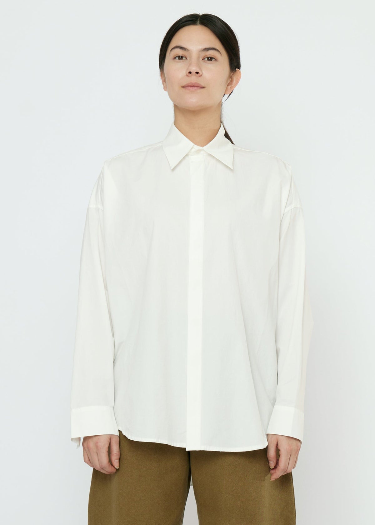 Unisex Cocoon Dress Shirt - off-white