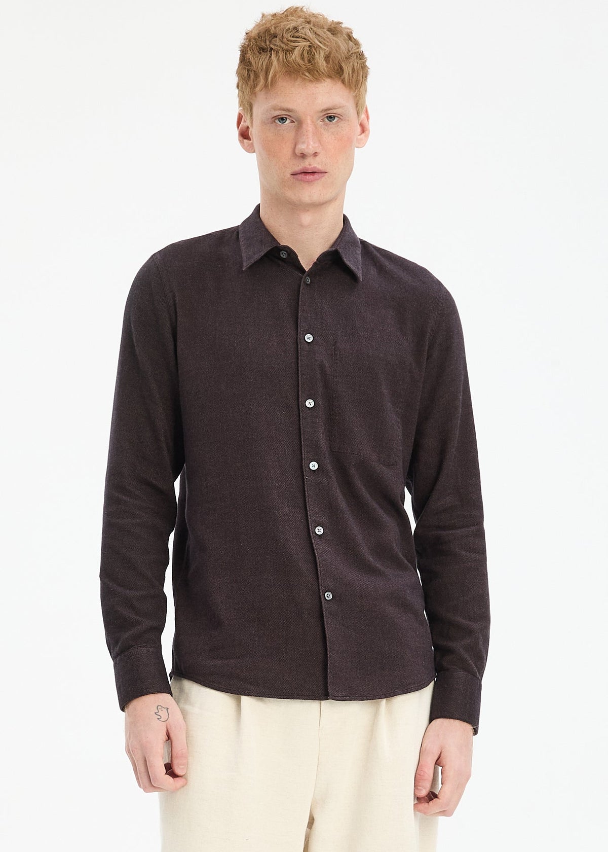 Feel Good Shirt - braun Flanell