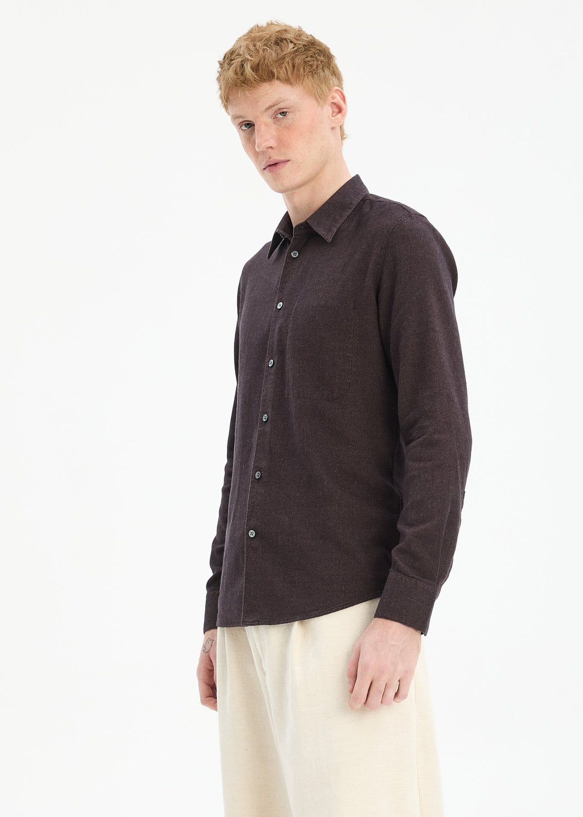 Feel Good Shirt - braun Flanell