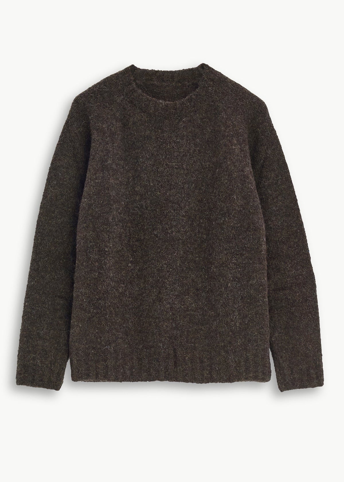 Pullover Crewneck Raglan - chocolate brown