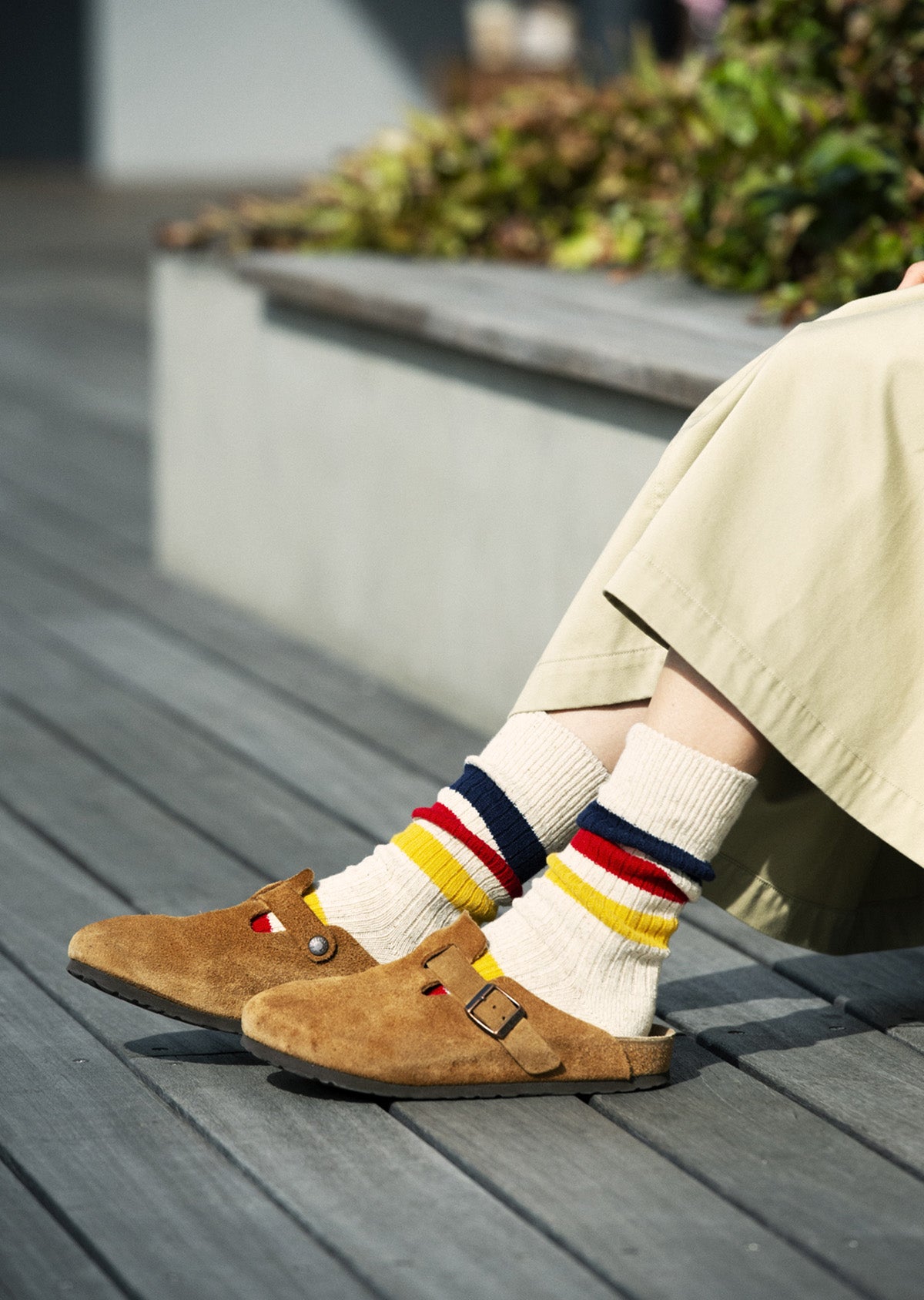 Park Stripe Socken - beige