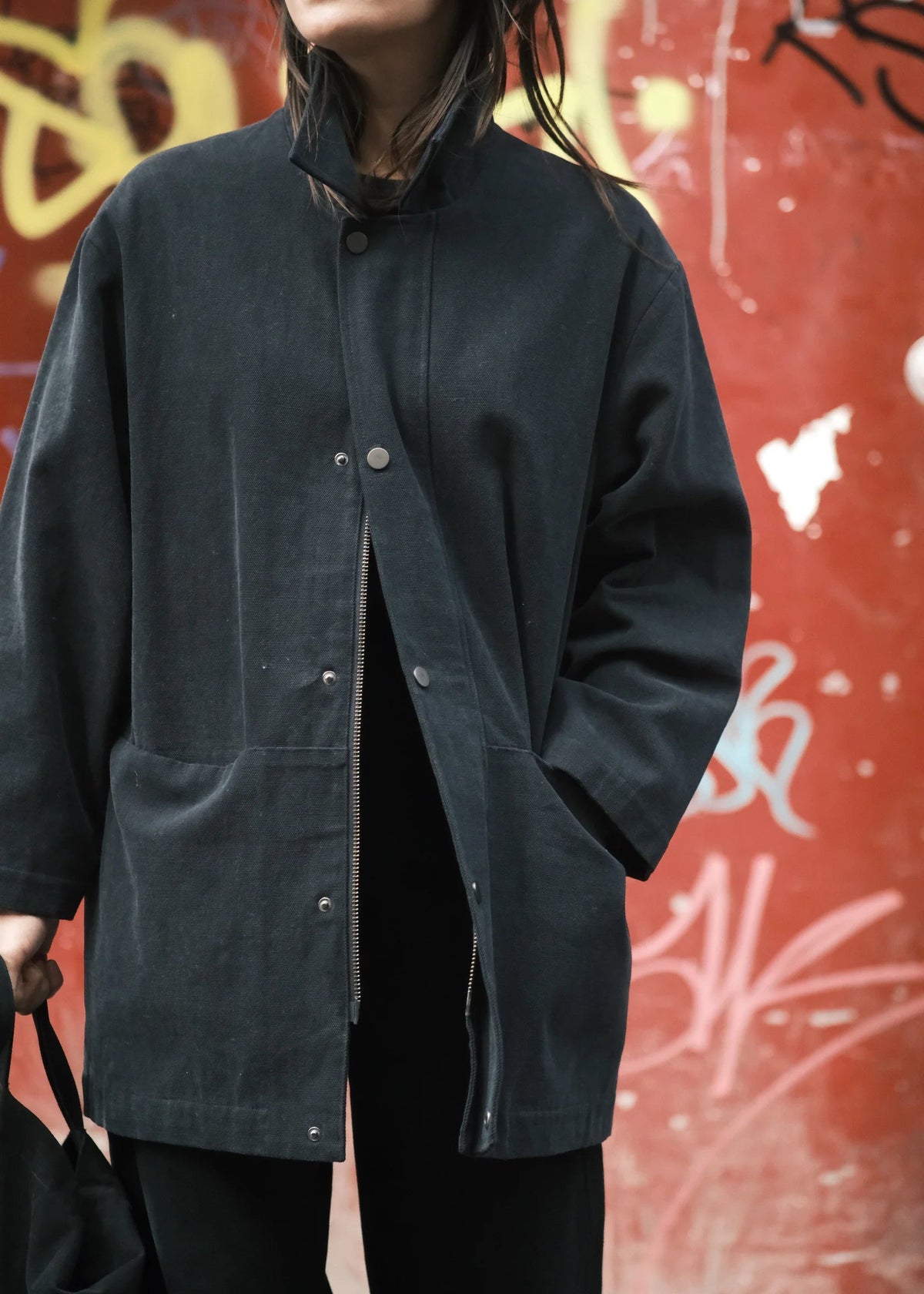 Mid-Length Chore Jacke - navy