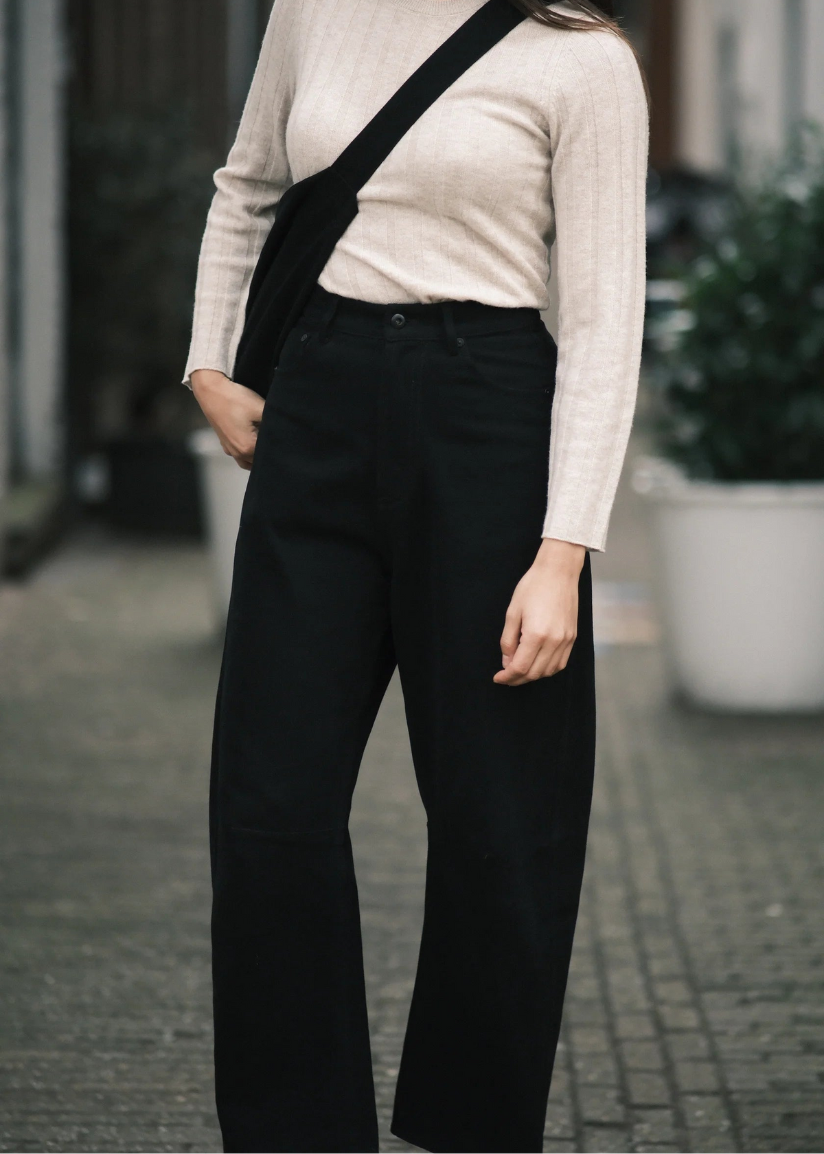 Unisex Curve Legged Hose - schwarz
