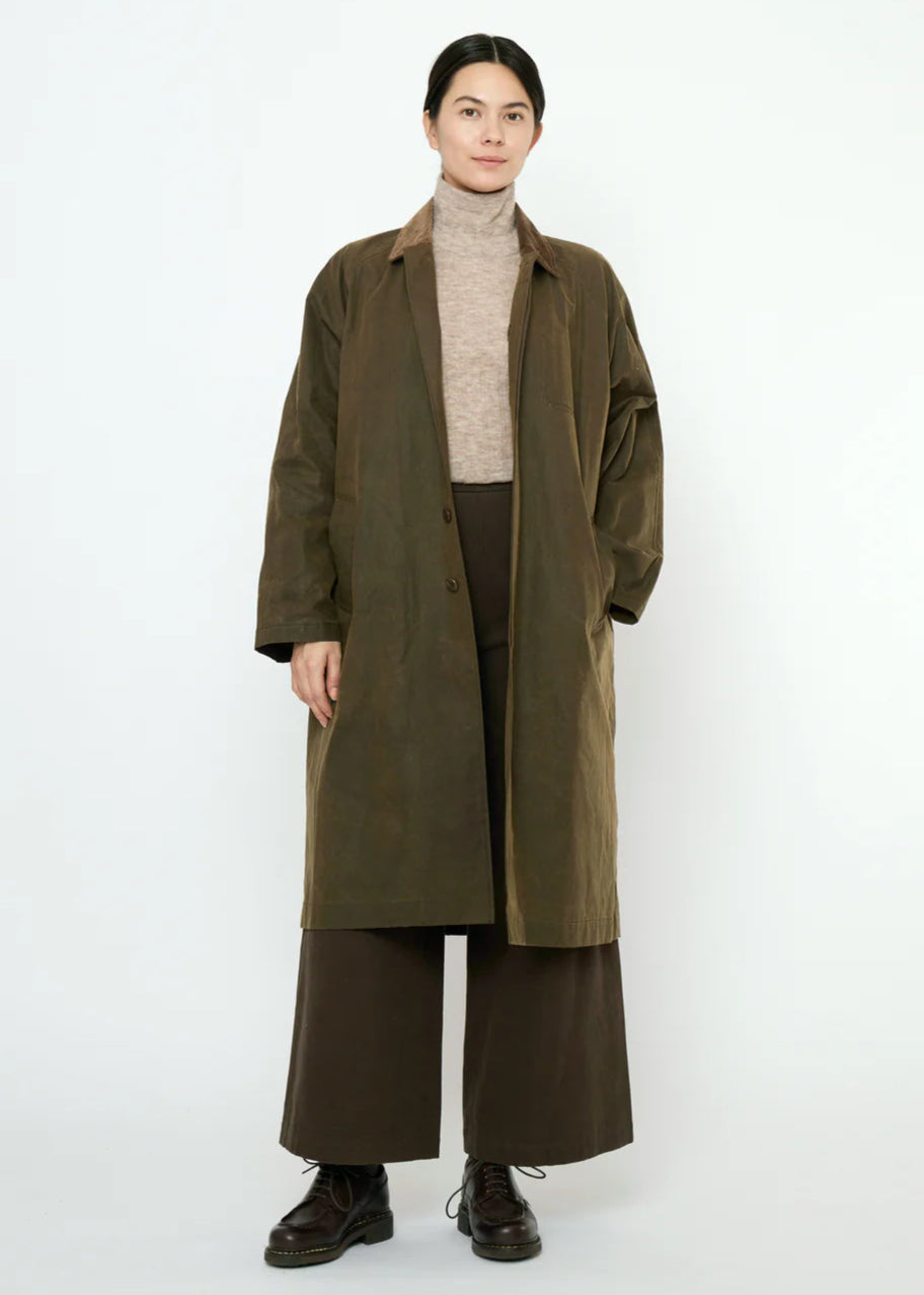 Unisex Duster Coat - olivebraun