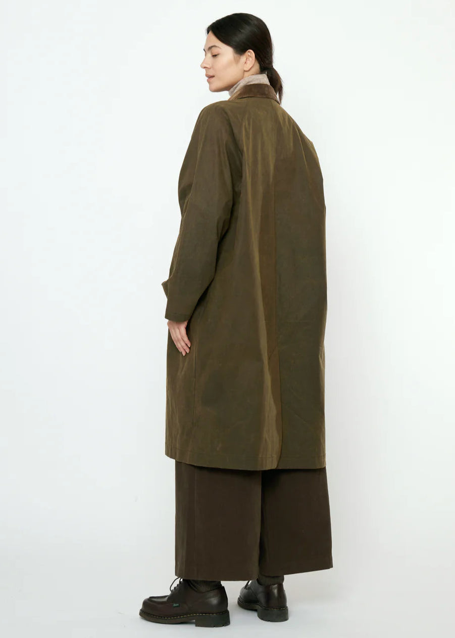 Unisex Duster Coat - olivebraun