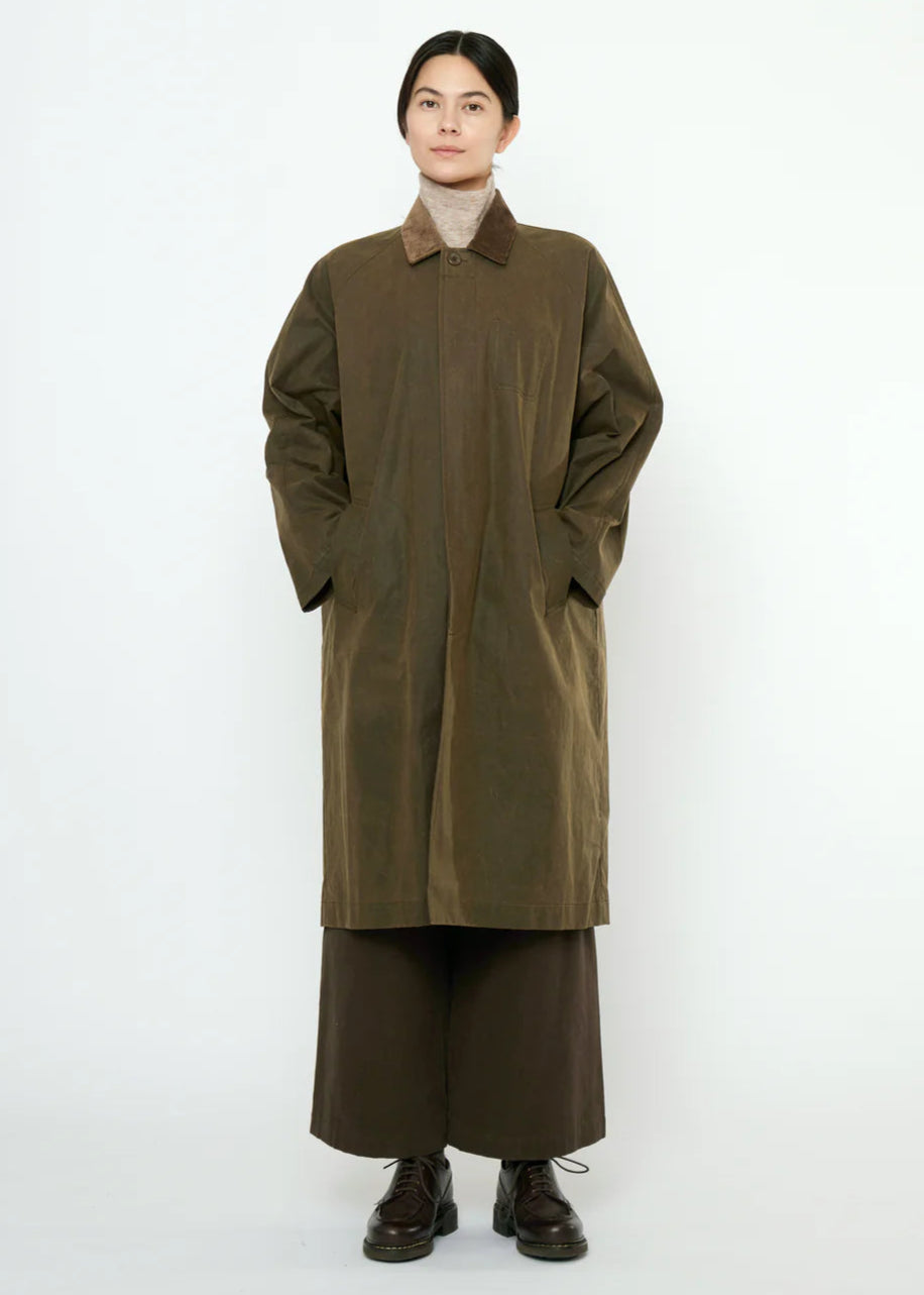 Unisex Duster Coat - olivebraun