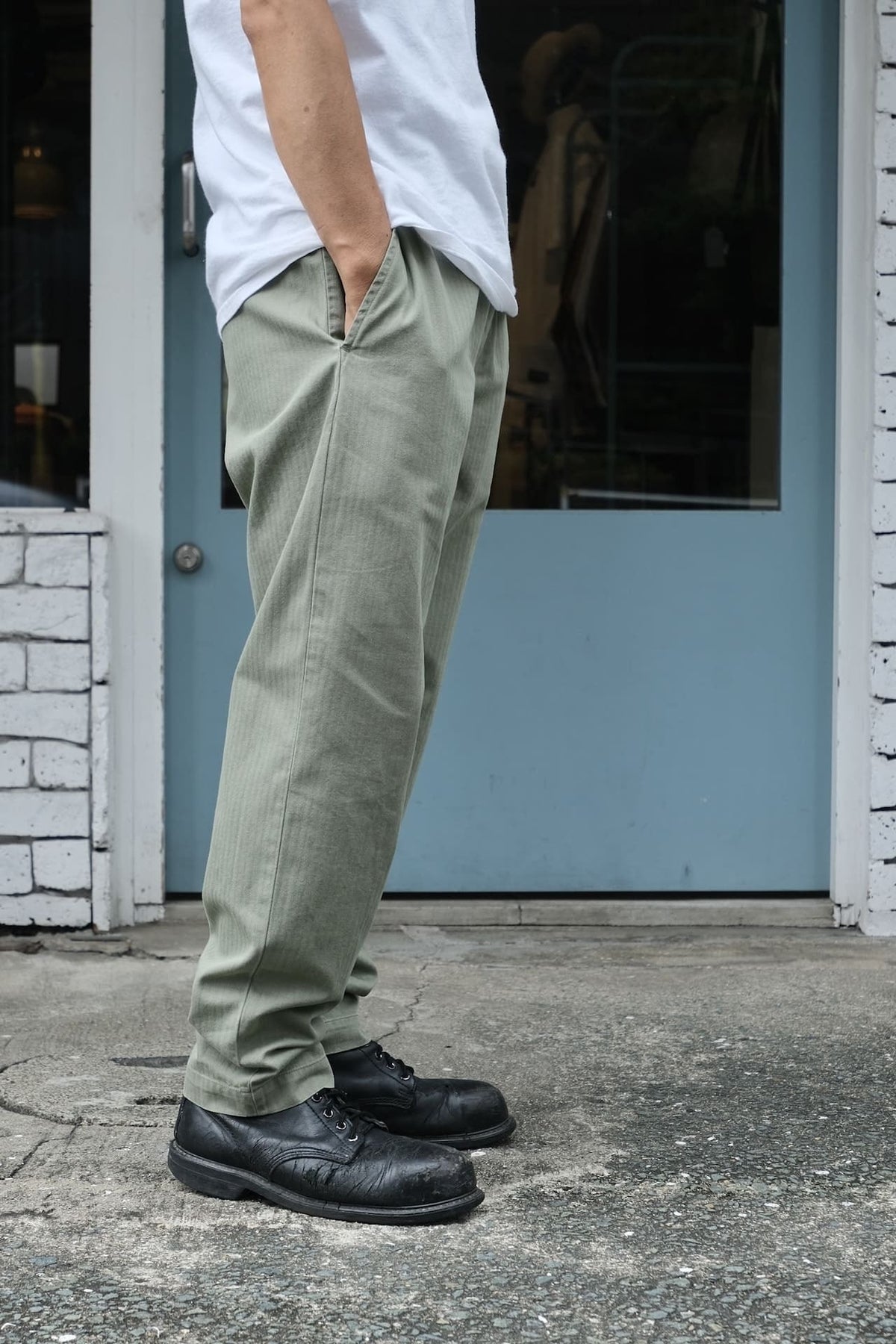 Hose Easy - schwarz Fischgrat