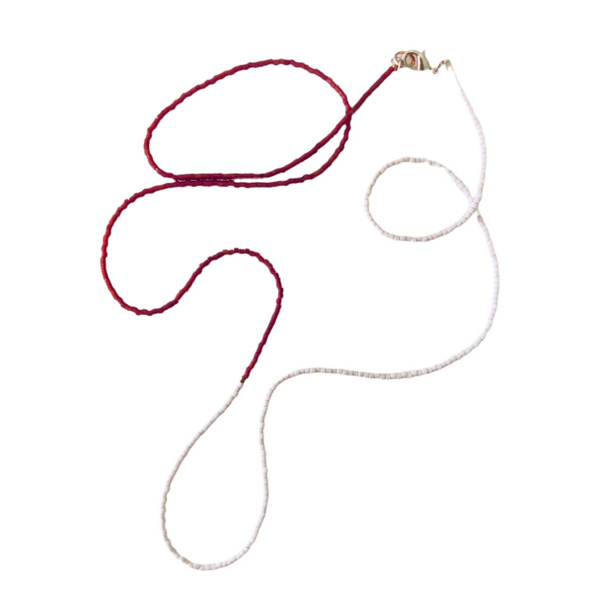 Halskette Miyuki Alice - leinen/bordeaux