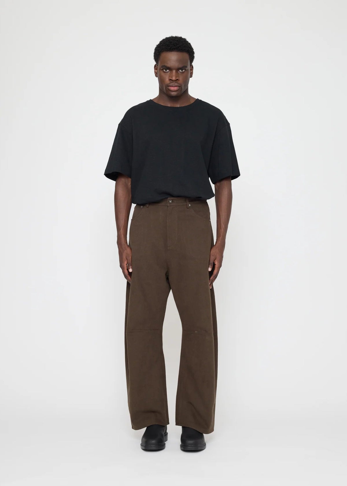 Unisex Curve Legged Work Hose - taupe braun