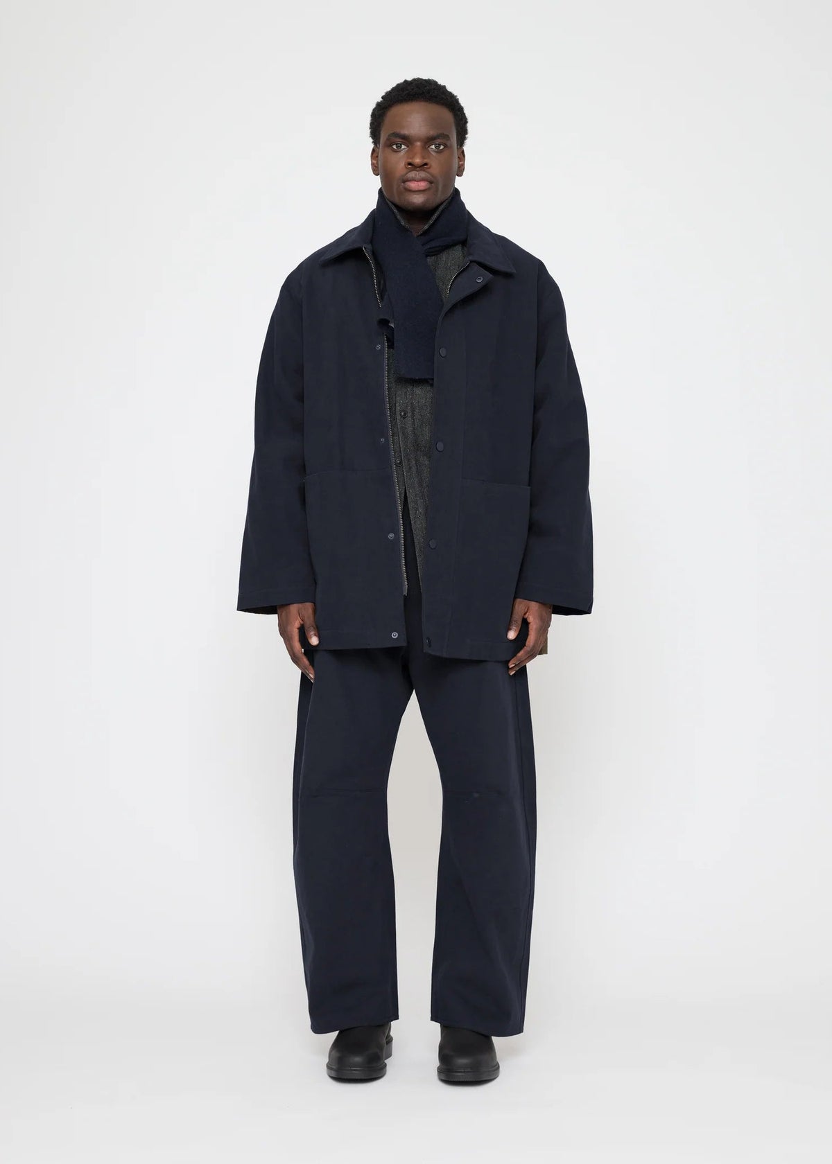 Mid-Length Chore Jacke - navy