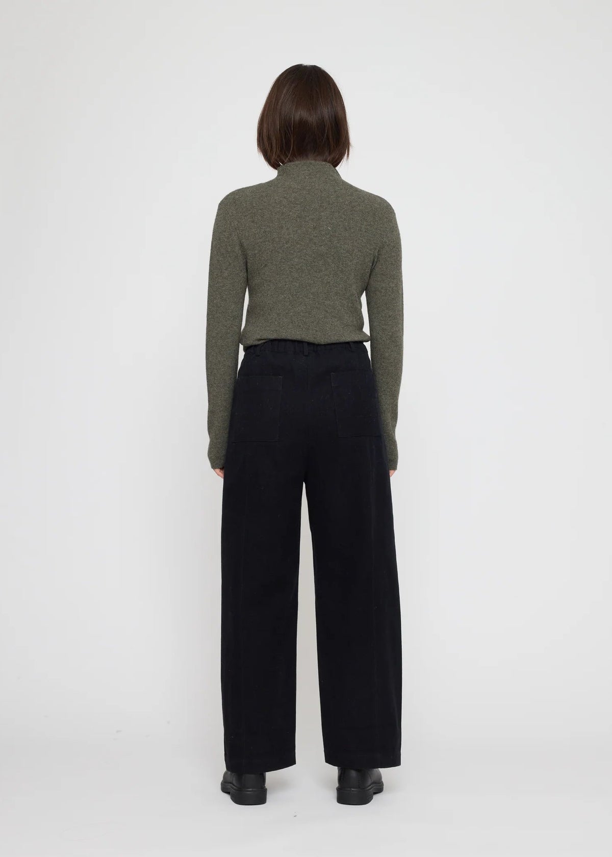 Yak Mock Neck Pullover - sage grey