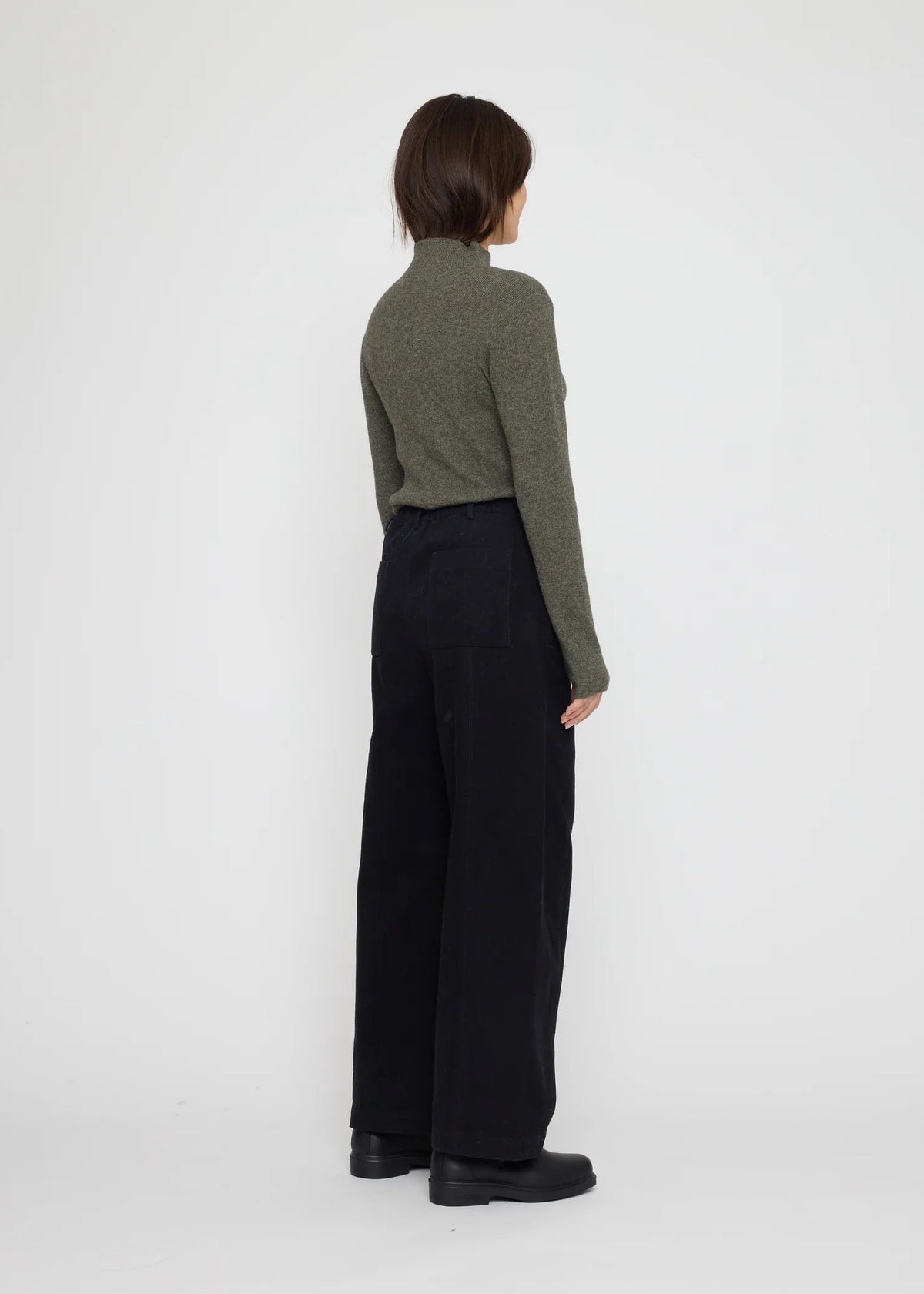 Yak Mock Neck Pullover - sage grey