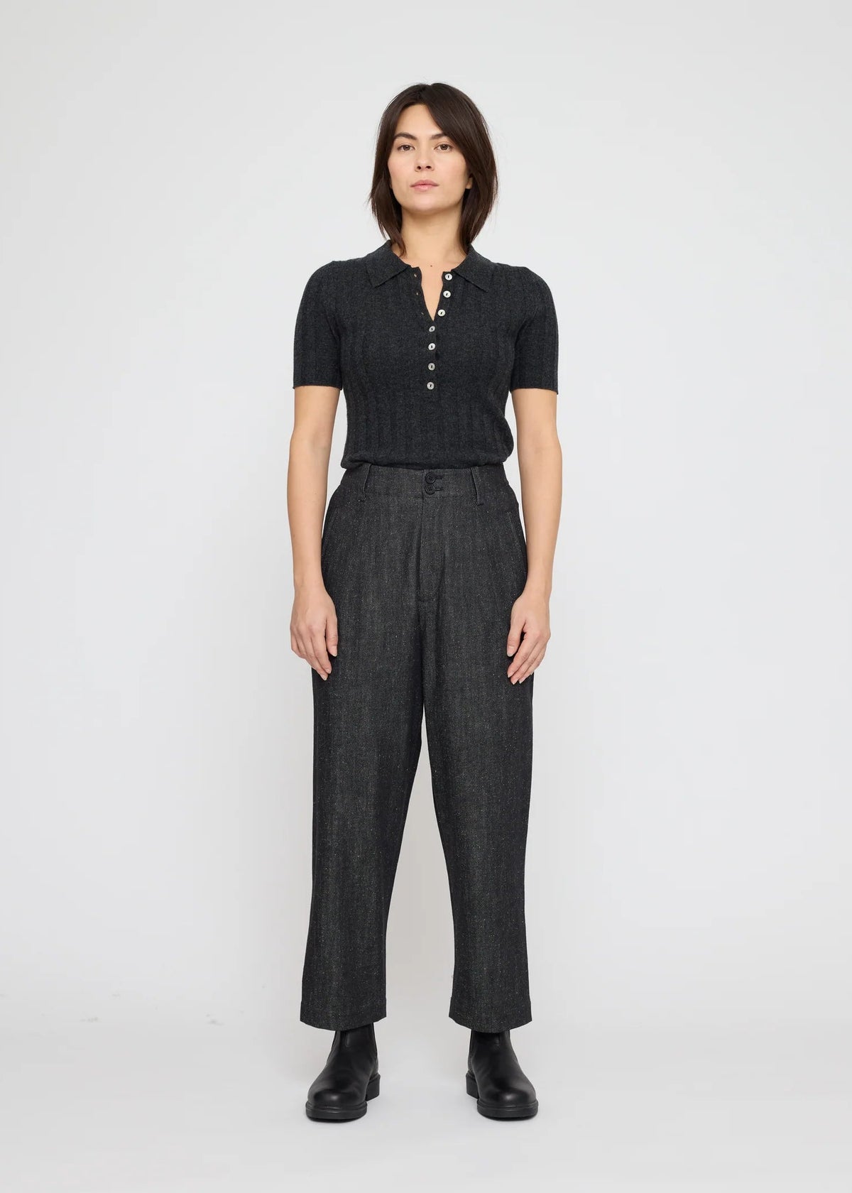 Unisex Drop Crotch Hose - Denim Edition schwarz