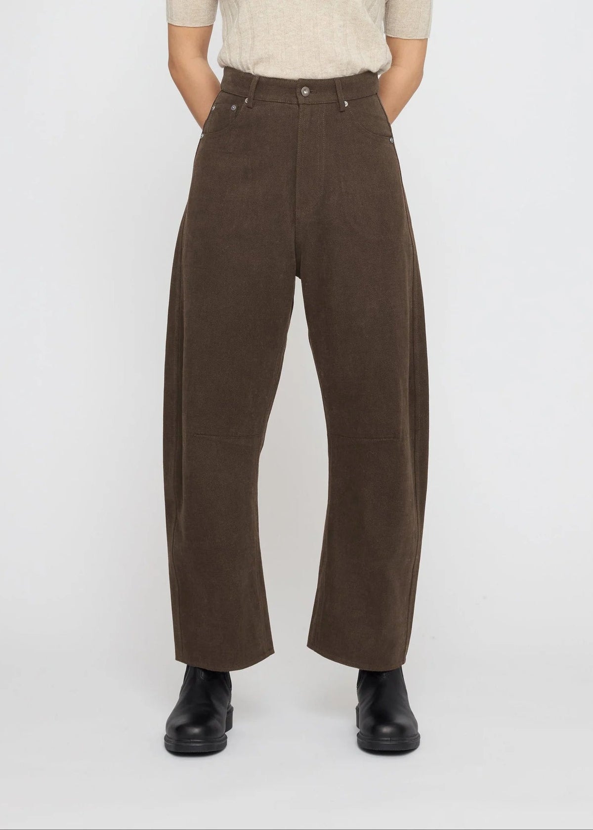 Unisex Curve Legged Work Hose - taupe braun