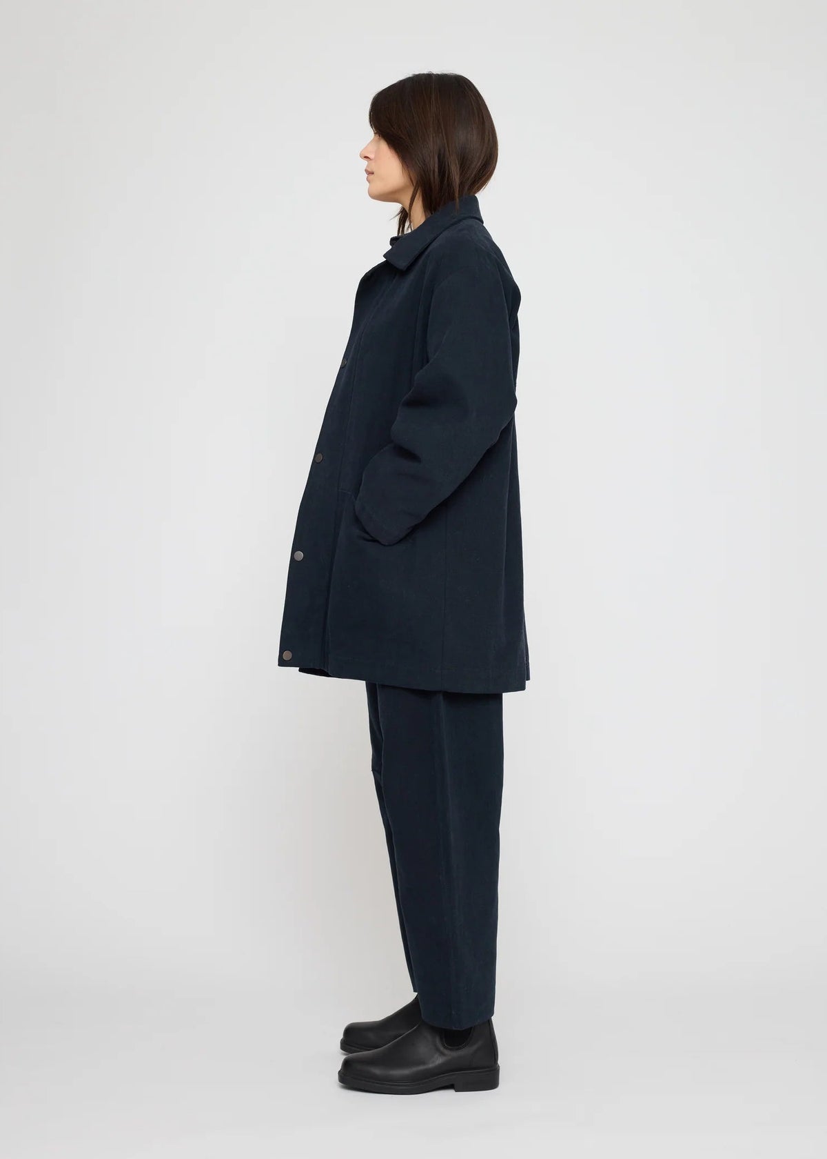 Mid-Length Chore Jacke - navy