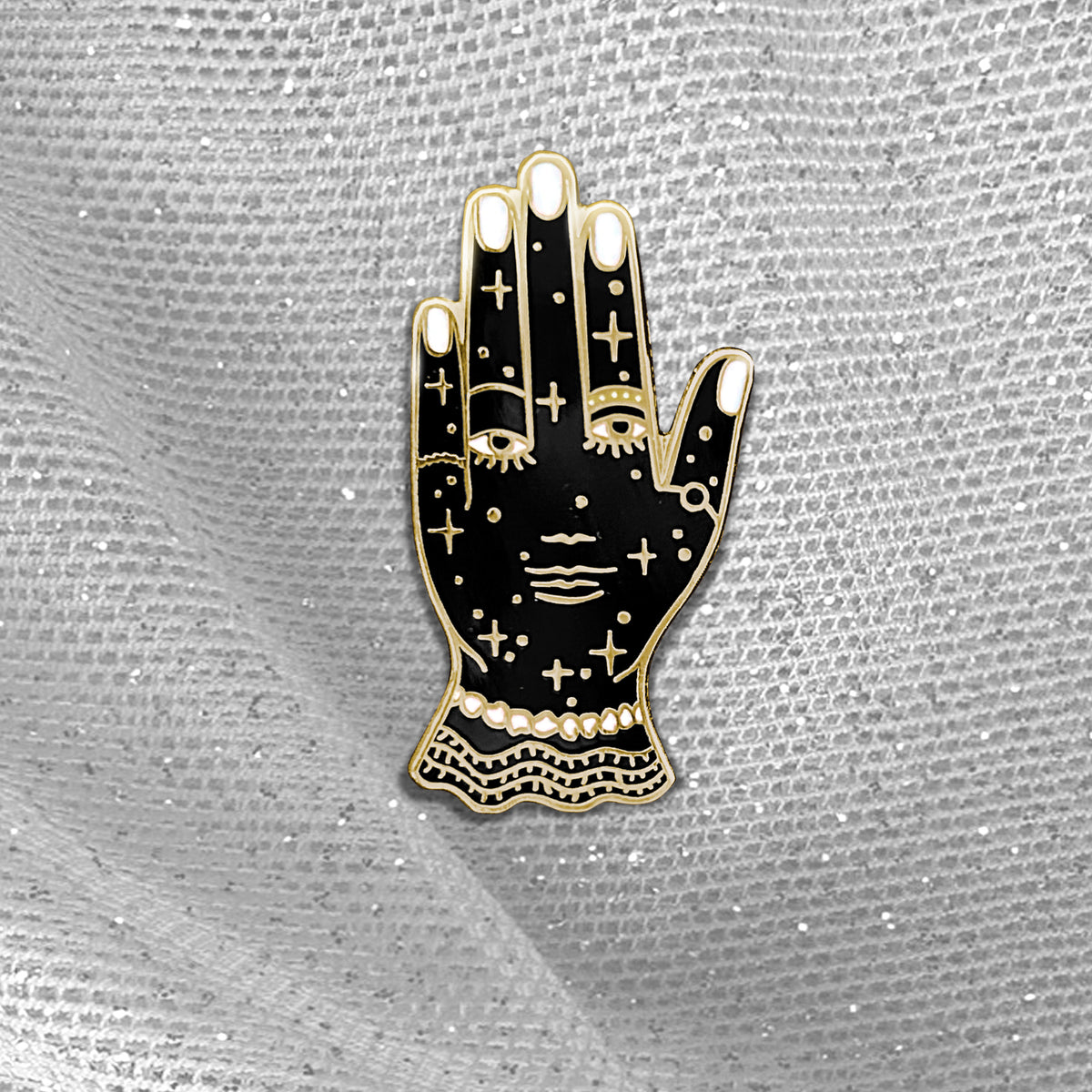 Pin Handlungs Hand - schwarz