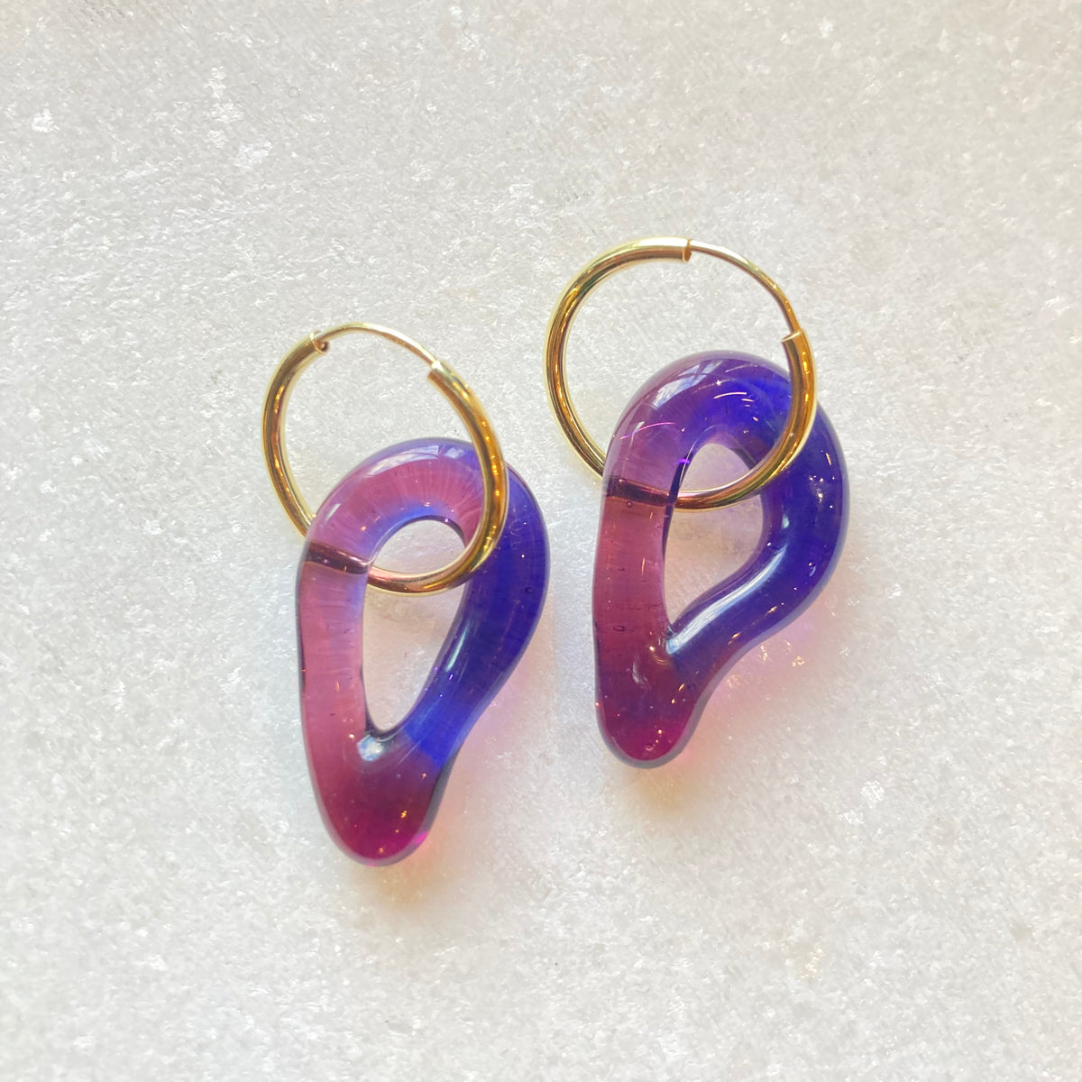 Ohrringe REIKO - holunder-violett / gold